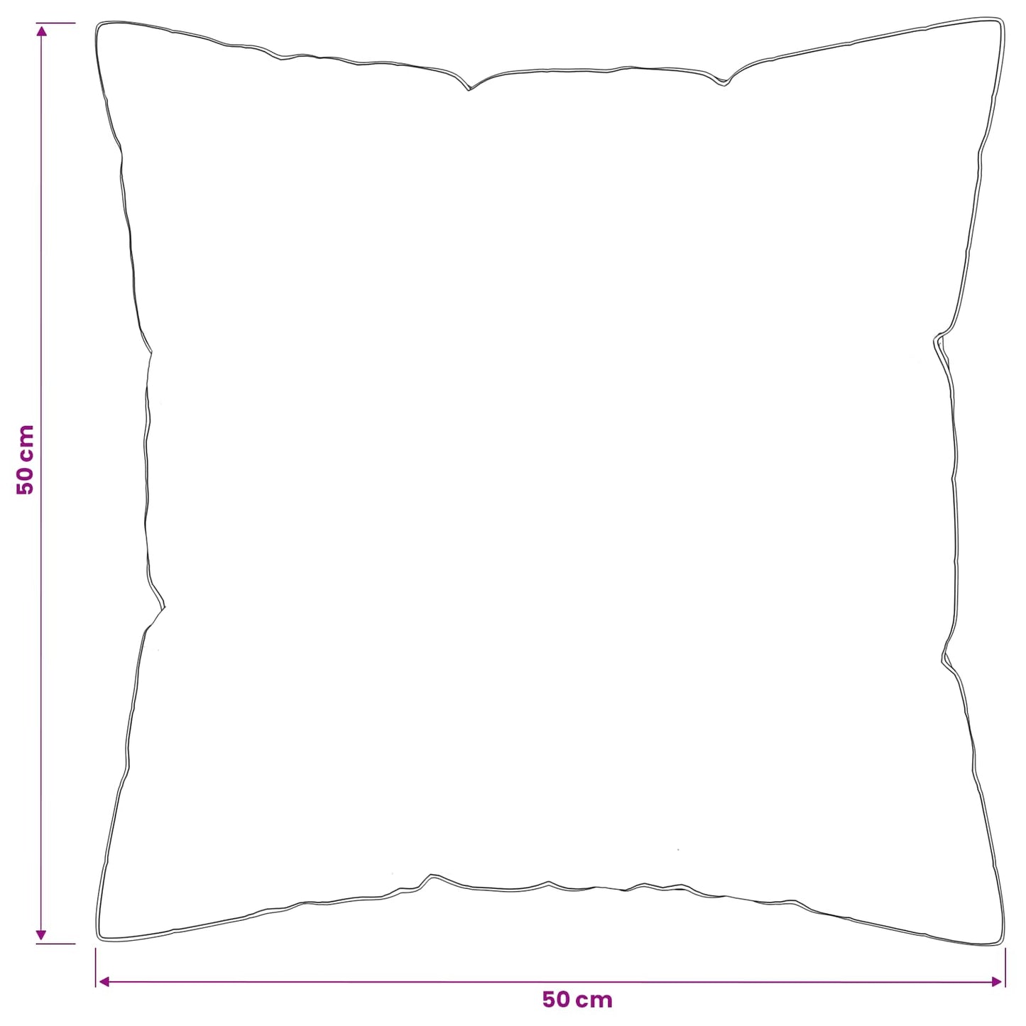vidaXL Μαξιλάρι 2 τμχ. 50 x 50 cm Αυστραλιανό Μαλλί Λευκό