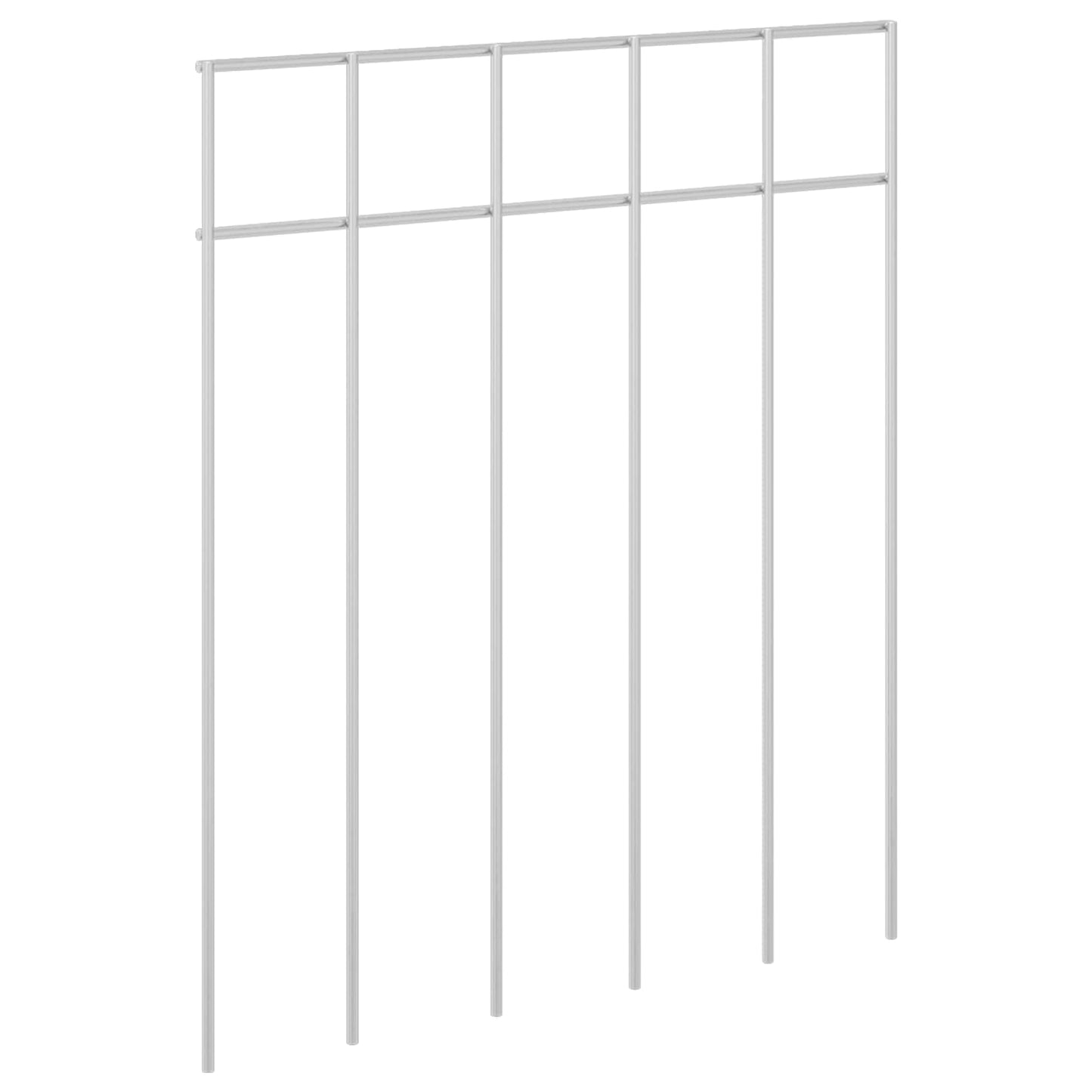 vidaXL Πάνελ Φράχτη Κήπου 48 τμχ. 25 x 30 cm Γαλβανισμένος Χάλυβας