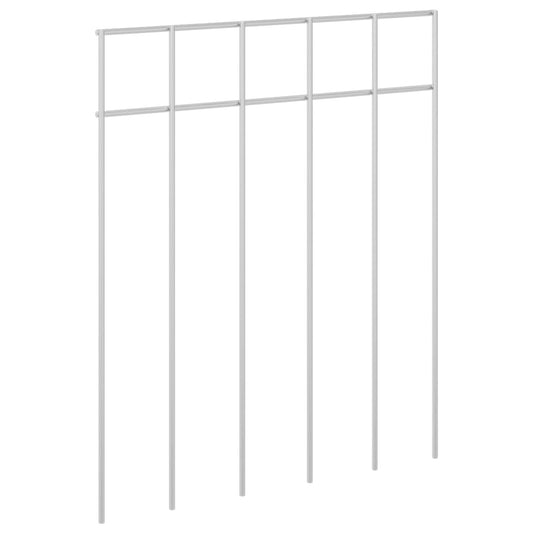 vidaXL Πάνελ Φράχτη Κήπου 48 τμχ. 25 x 30 cm Γαλβανισμένος Χάλυβας