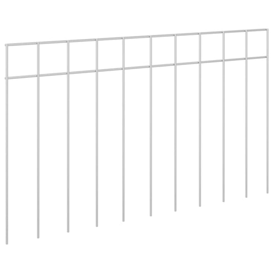 vidaXL Πάνελ Φράχτη Κήπου 24 τμχ. 50 x 30 cm Γαλβανισμένος Χάλυβας
