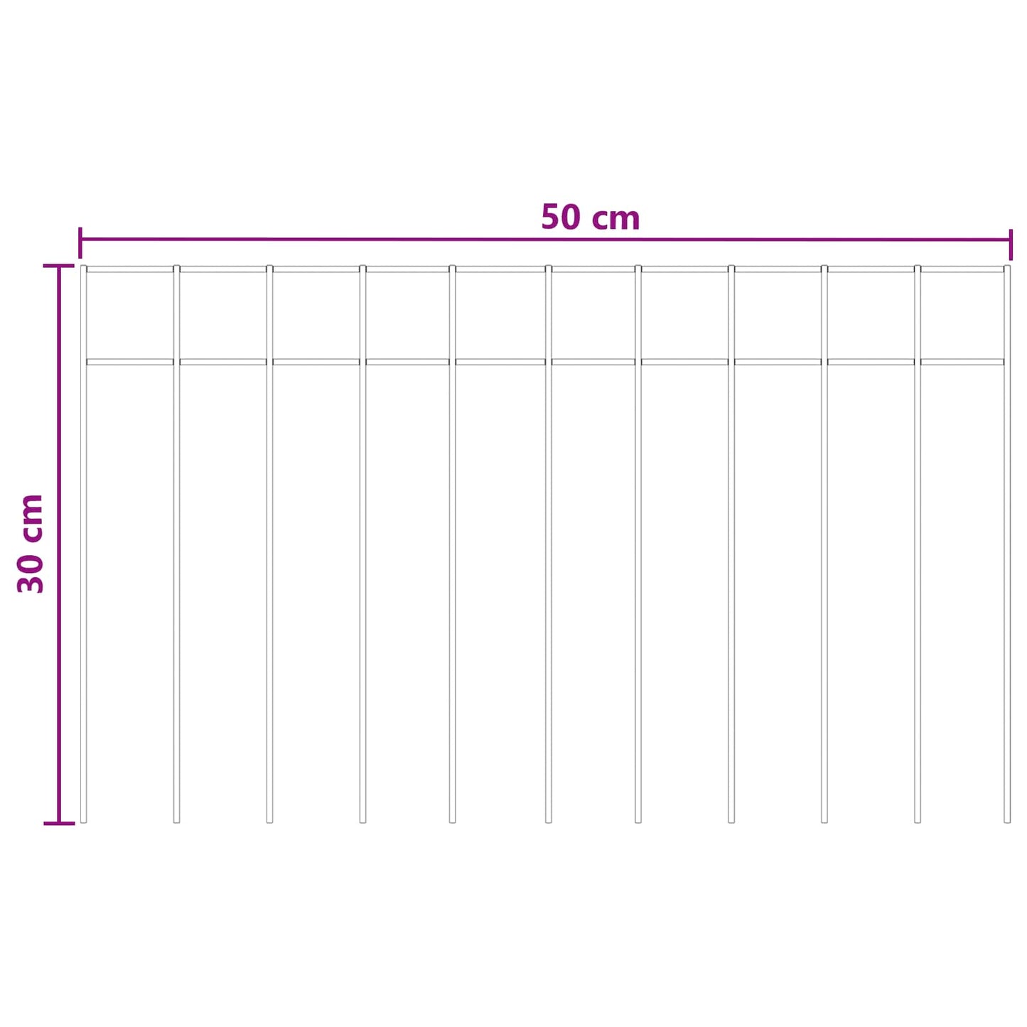 vidaXL Πάνελ Φράχτη Κήπου 48 τμχ. 50 x 30 cm Γαλβανισμένος Χάλυβας
