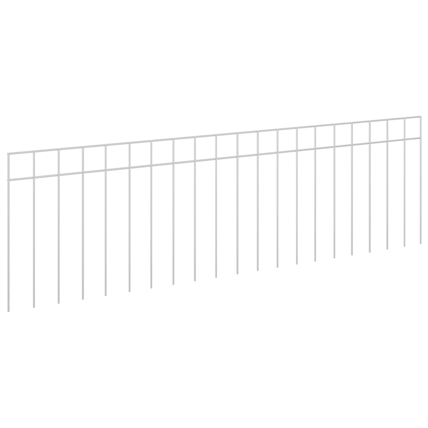 vidaXL Πάνελ Φράχτη Κήπου 12 τμχ. 100 x 30 cm Γαλβανισμένος Χάλυβας