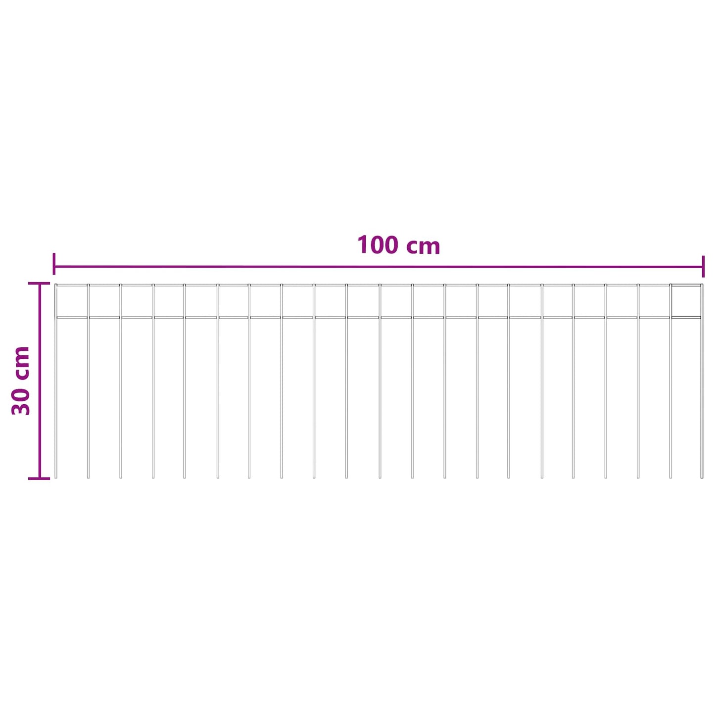 vidaXL Πάνελ Φράχτη Κήπου 12 τμχ. 100 x 30 cm Γαλβανισμένος Χάλυβας