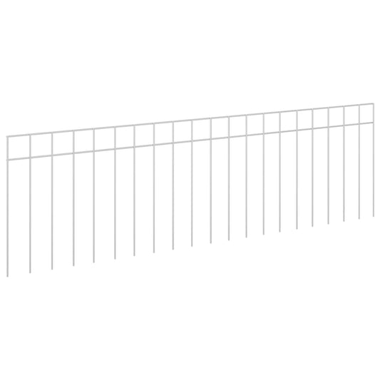 vidaXL Πάνελ Φράχτη Κήπου 24 τμχ. 100 x 30 cm Γαλβανισμένος Χάλυβας