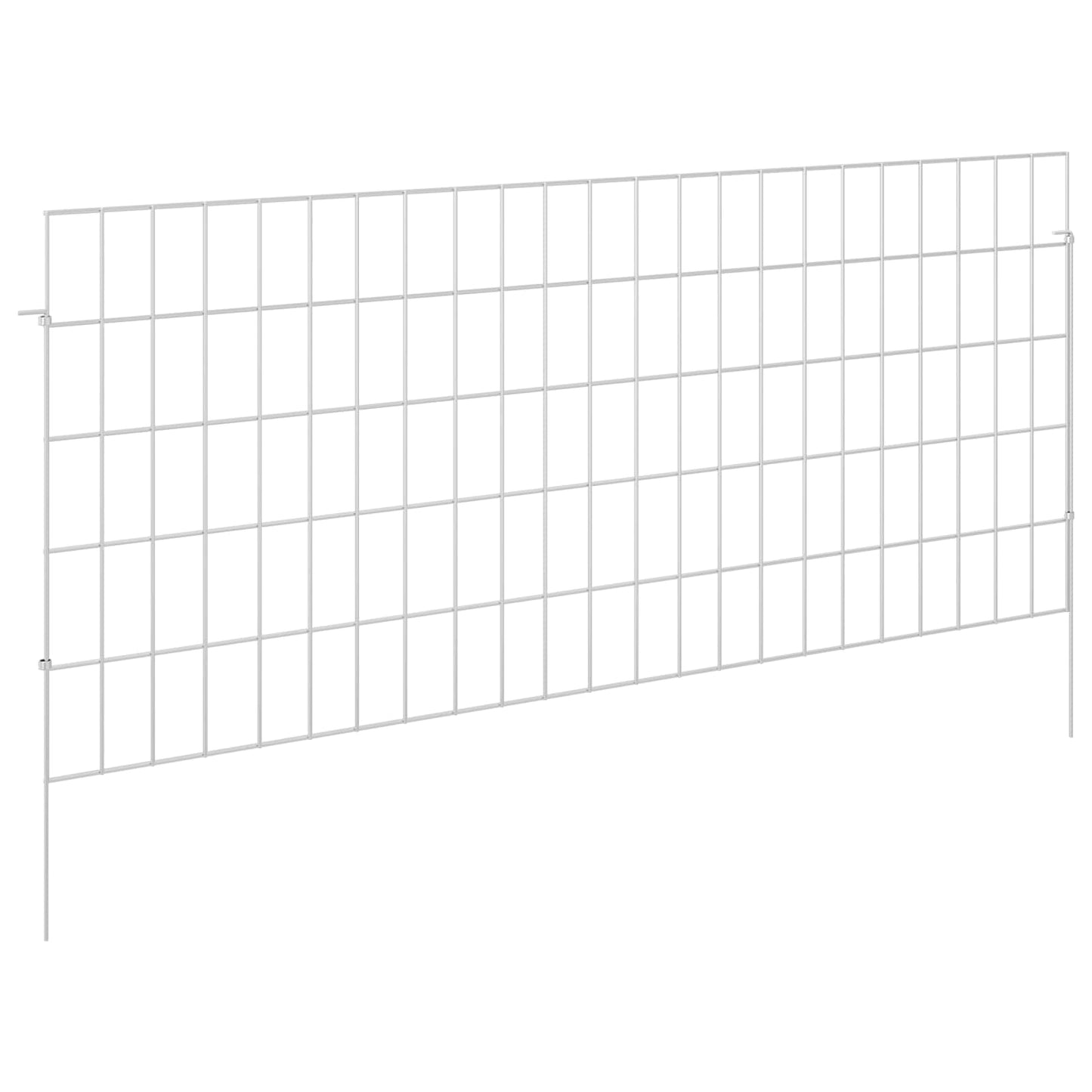 vidaXL Περίφραξη Κήπου με Στήλες 12 τμχ. 115 x 50 cm Ασημί