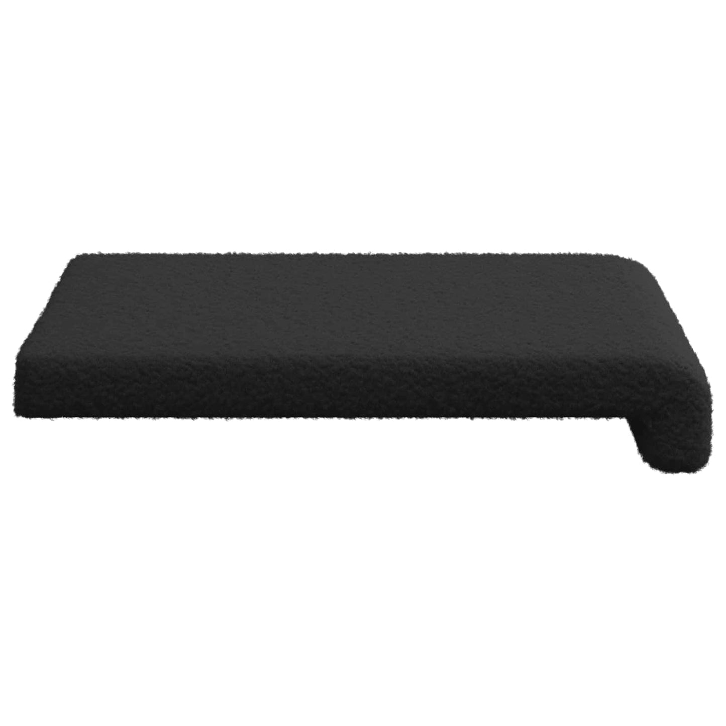vidaXL Μαξιλάρι πάγκου 4 τμχ. Υφάσματος Sherpa Μαύρο Βάθος 35 εκ.