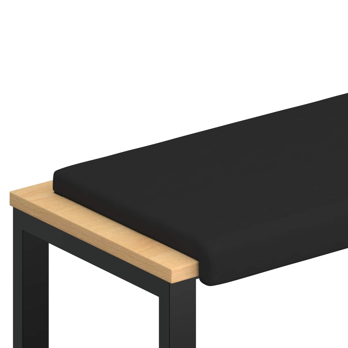 vidaXL Μαξιλάρι πάγκου Μικροΐνες Μαύρο Βάθος 35 εκ.