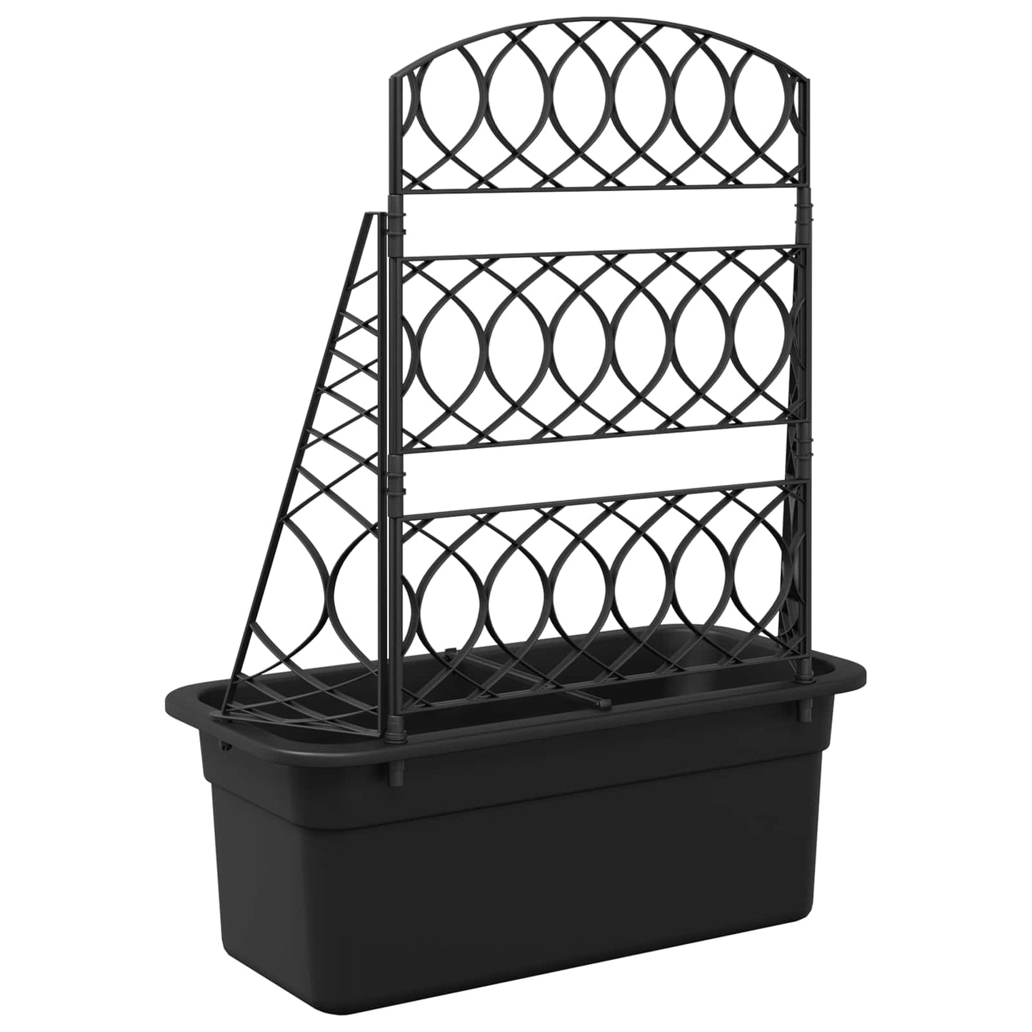 vidaXL Πλέγμα γλάστρας Ανθρακί 58 x 29 x 78 εκ. PP