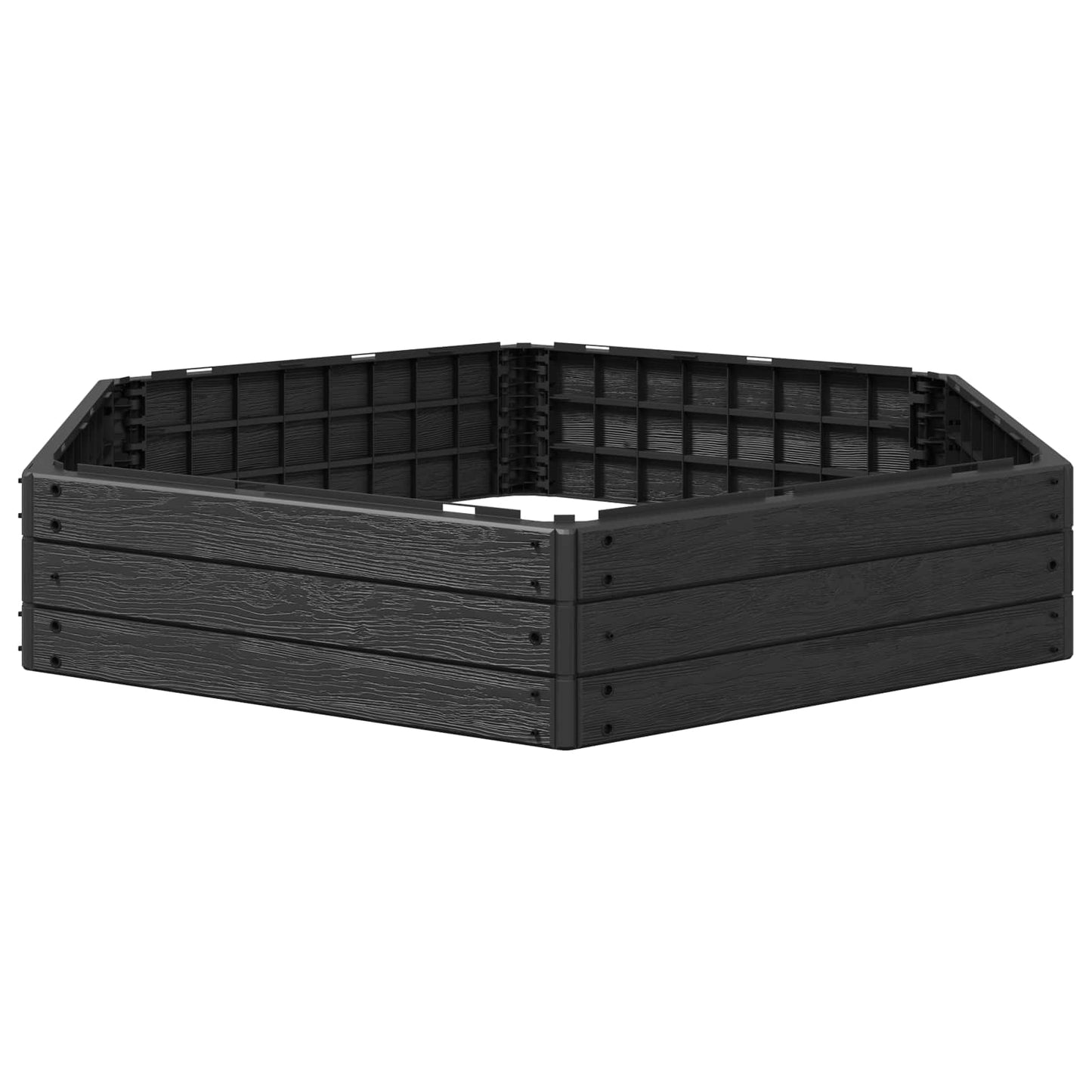 vidaXL Ανεβασμένο Κρεβάτι Μαύρο 148 x 129 x 25 εκ PP