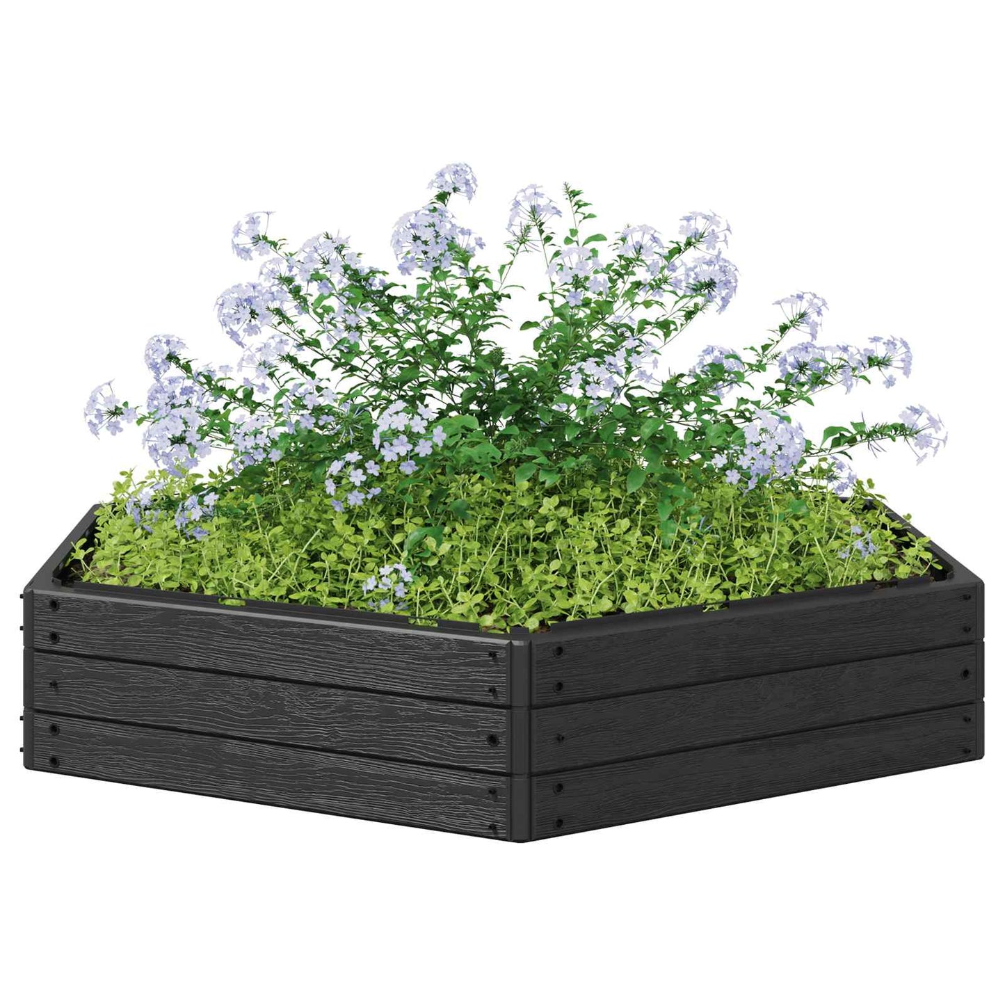 vidaXL Ανεβασμένο Κρεβάτι Μαύρο 148 x 129 x 25 εκ PP