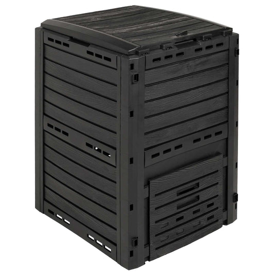 vidaXL Κομποστοποιητής κήπου Μαύρο 59,5 x 60 x 81,5 εκ. 280 l 100% PP