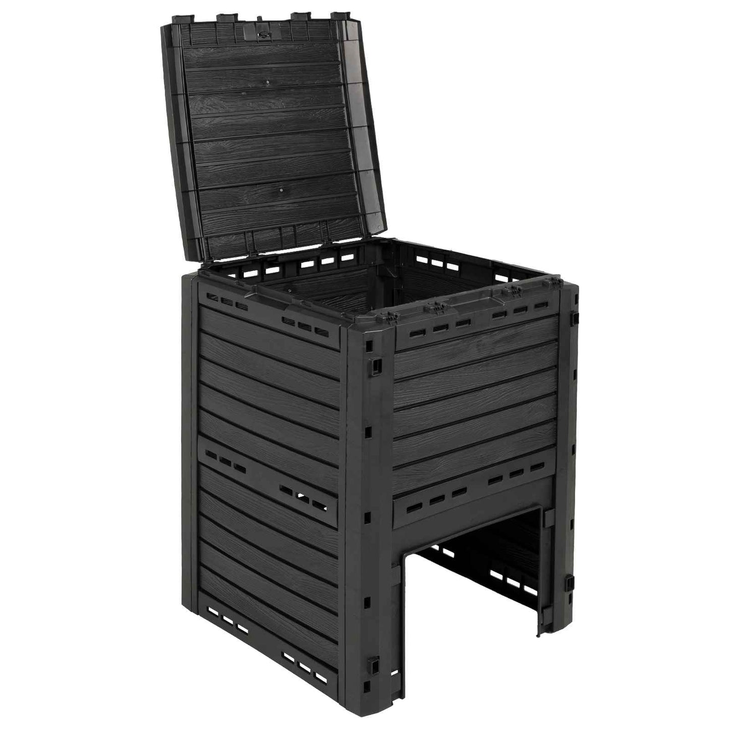 vidaXL Κομποστοποιητής κήπου Μαύρο 59,5 x 60 x 81,5 εκ. 280 l 100% PP