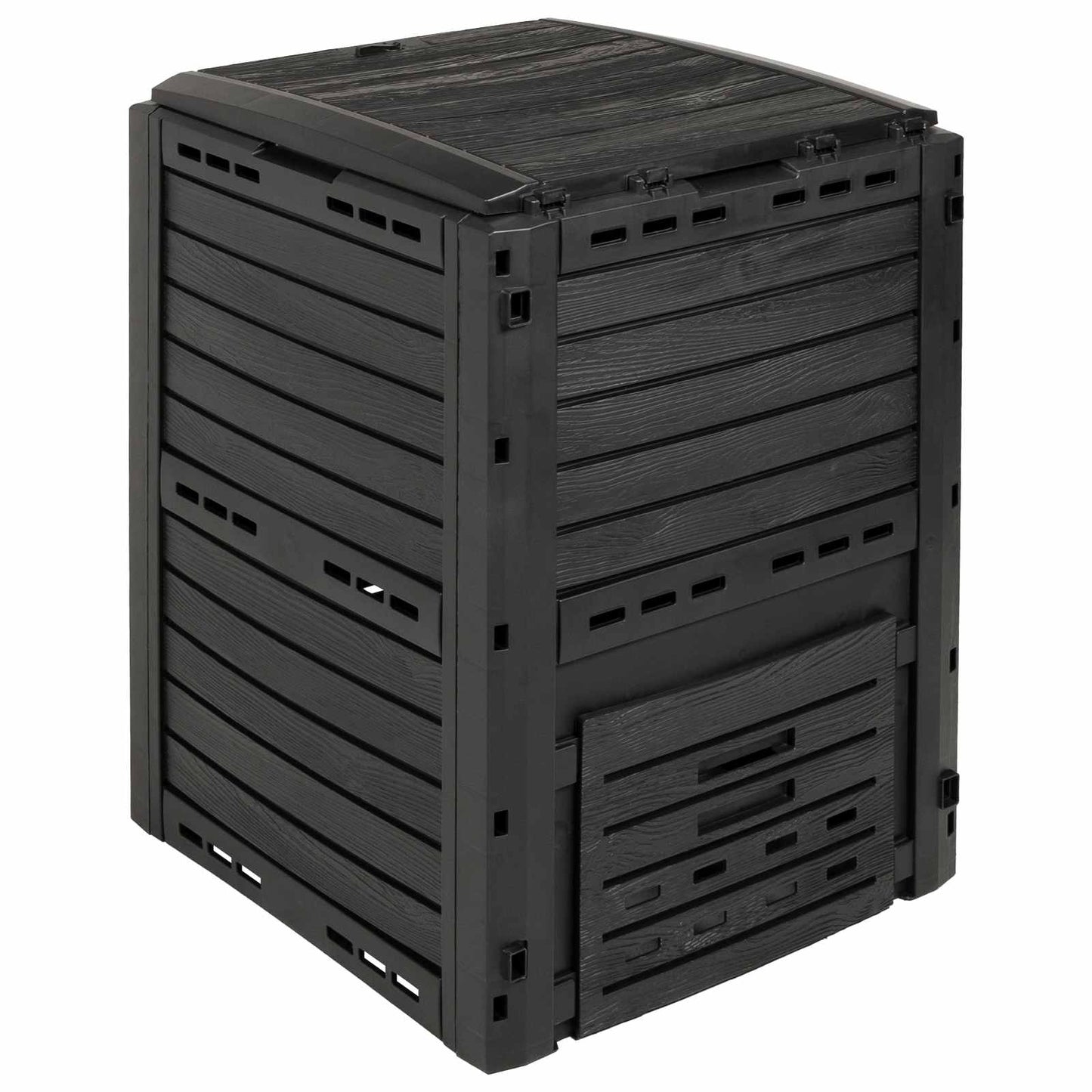 vidaXL Κομποστοποιητής κήπου Μαύρο 59,5 x 60 x 81,5 εκ. 280 l 100% PP