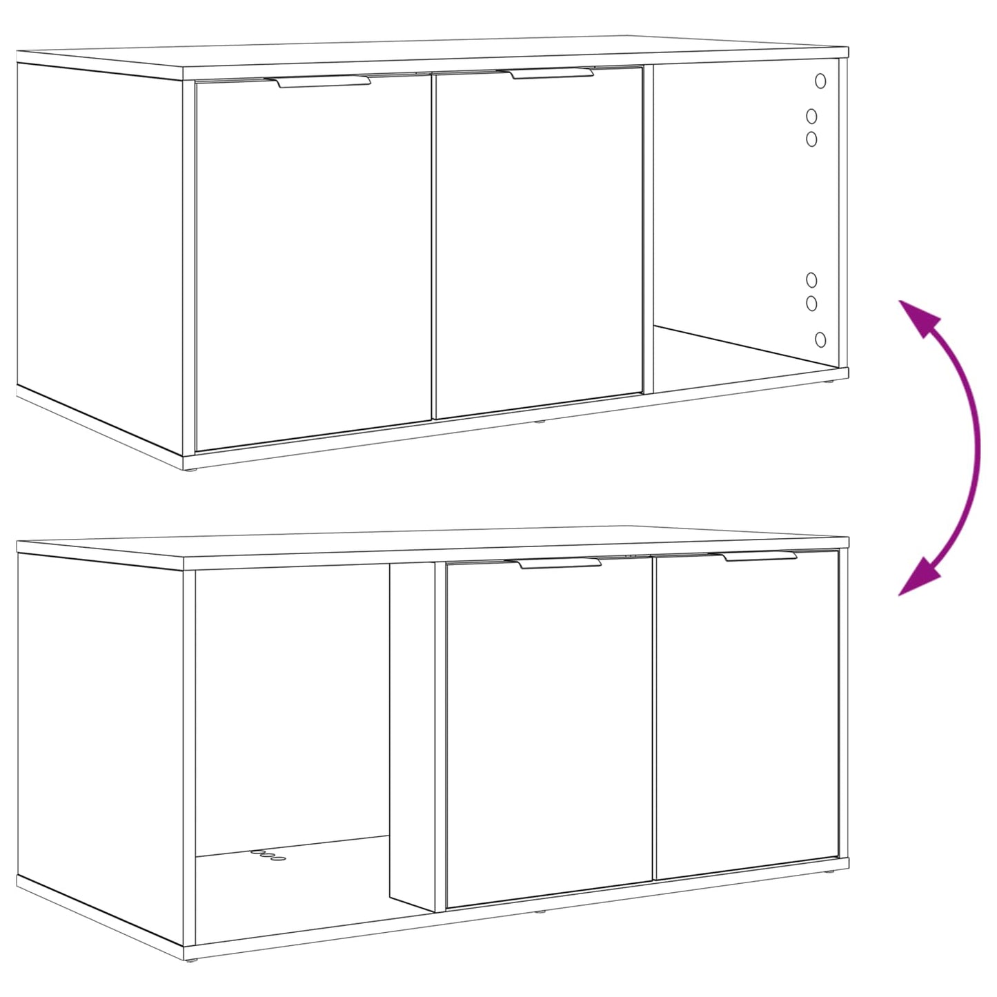 vidaXL Έπιπλο Κλουβί Γάτας Sonoma Δρυς 100 x 49 x 45 εκ.
