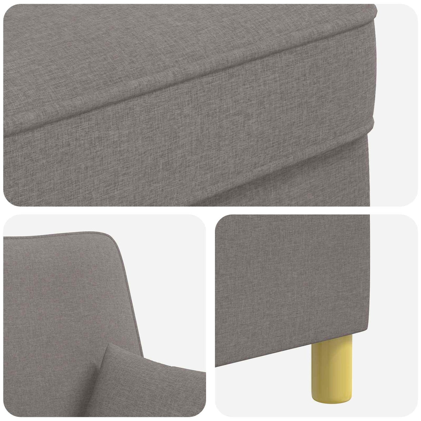 vidaXL Πολυθρόνα XXL με μαξιλάρια Taupe Ύφασμα