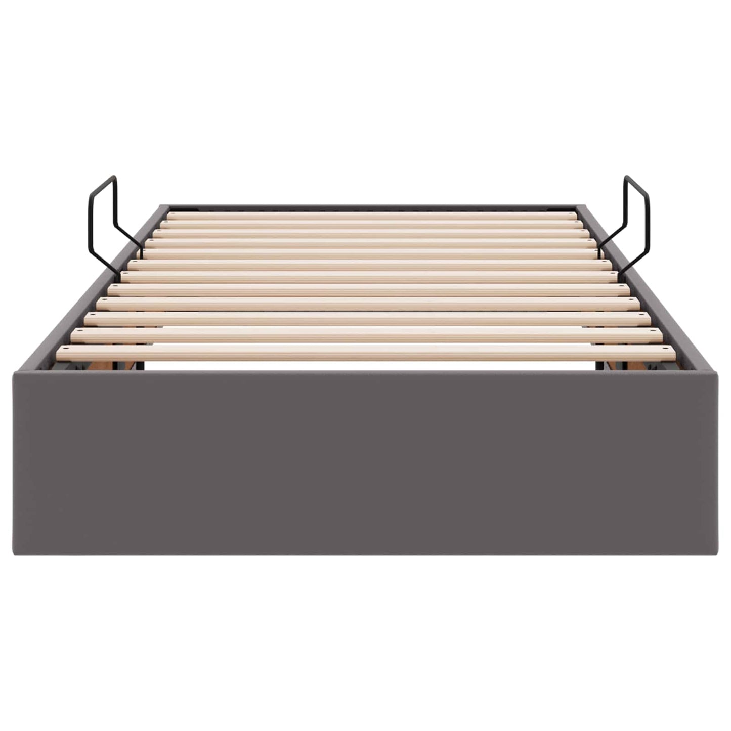 vidaXL Κρεβάτι Οθωμανικού Τύπου Γκρι 90 x 190 cm Τεχνητό Δέρμα