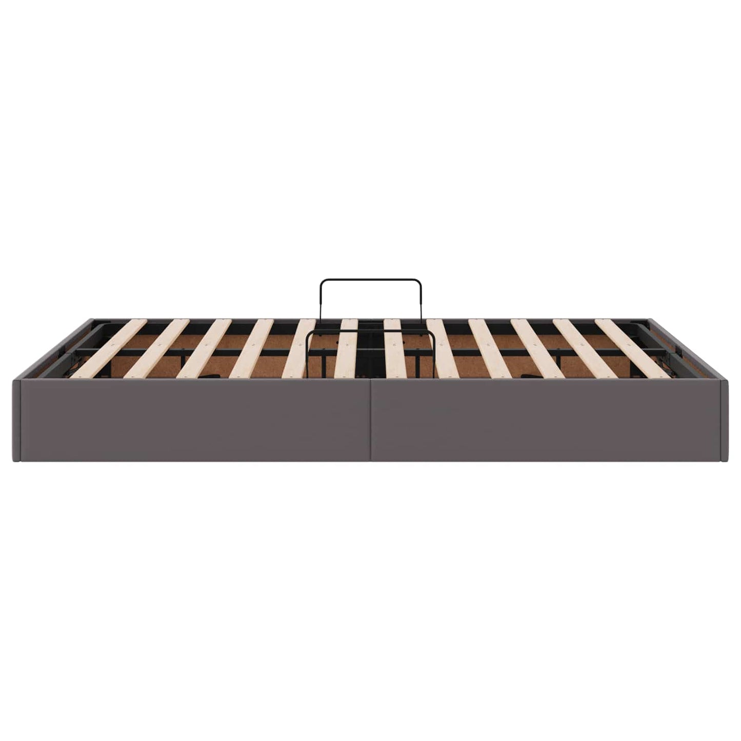 vidaXL Κρεβάτι Οθωμανικού Τύπου Γκρι 140 x 200 cm Τεχνητό Δέρμα