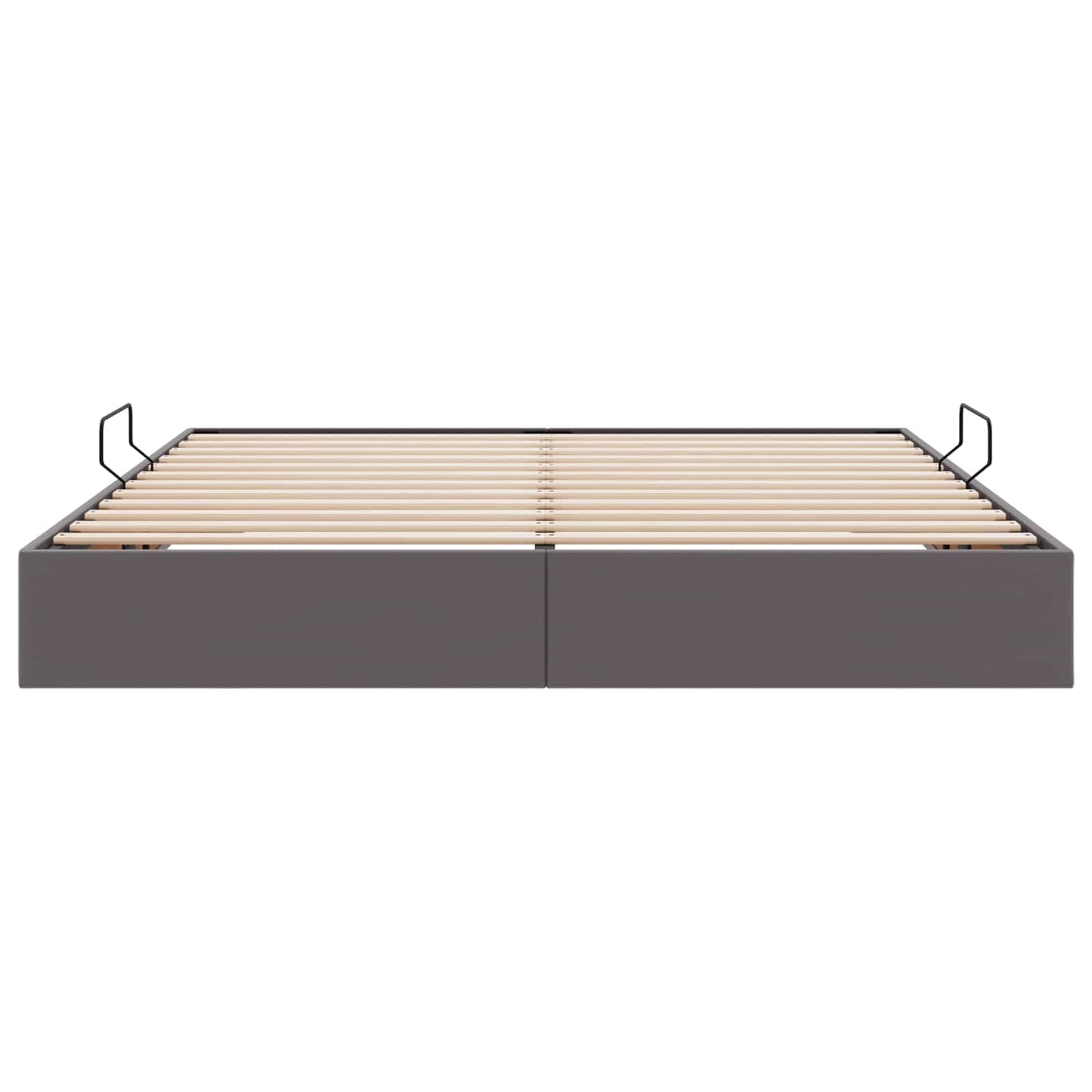 vidaXL Κρεβάτι Οθωμανικού Τύπου Γκρι 160 x 200 cm Τεχνητό Δέρμα