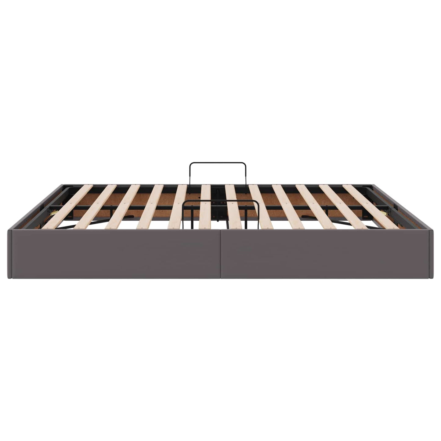 vidaXL Κρεβάτι Οθωμανικού Τύπου Γκρι 160 x 200 cm Τεχνητό Δέρμα