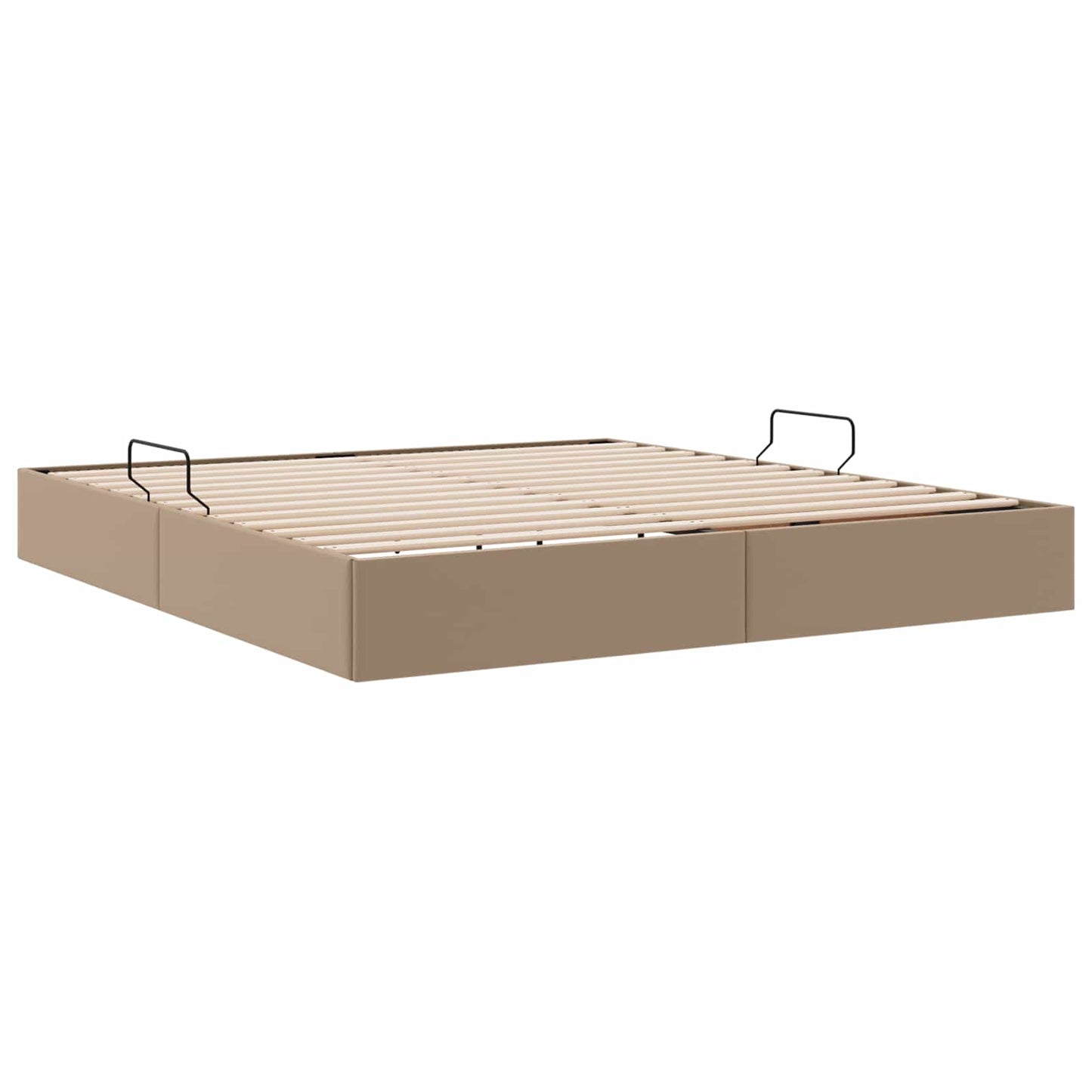 vidaXL Κρεβάτι Οθωμανικού Τύπου Καπουτσίνο 180 x 200 cm Τεχνητό Δέρμα