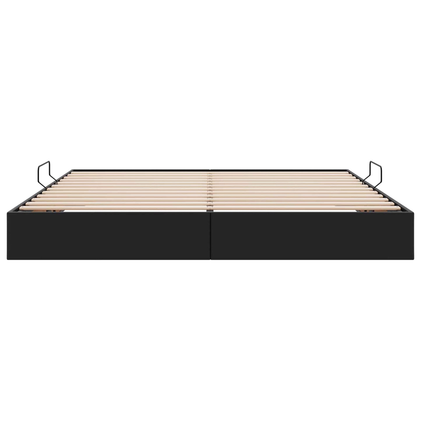 vidaXL Κρεβάτι Οθωμανικού Τύπου Μαύρο 200 x 200 cm Τεχνητό Δέρμα