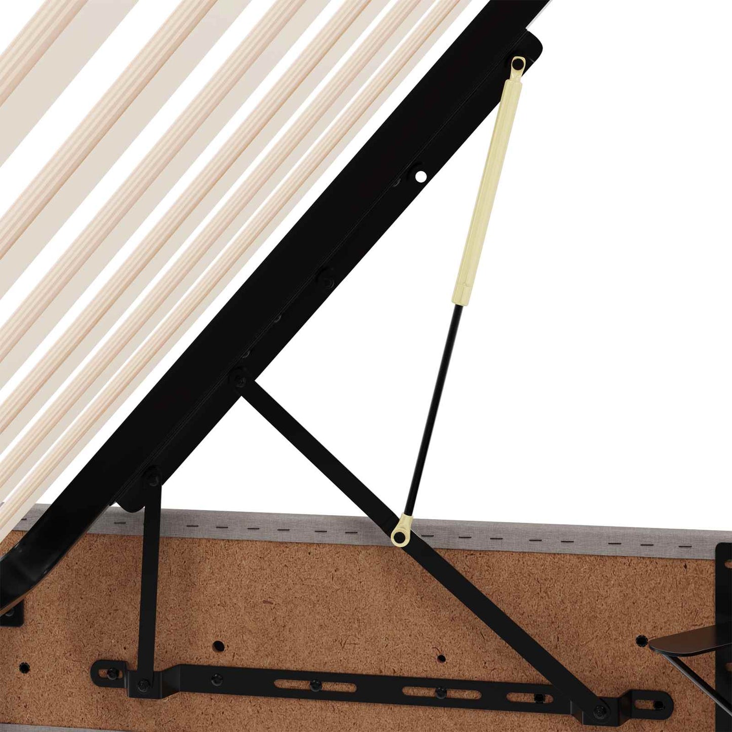 vidaXL Κρεβάτι Οθωμανικού Τύπου Taupe 140 x 200 cm ύφασμα