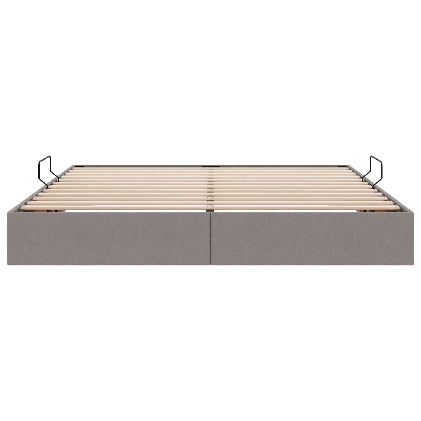 vidaXL Κρεβάτι Οθωμανικού Τύπου Taupe 160 x 200 cm ύφασμα