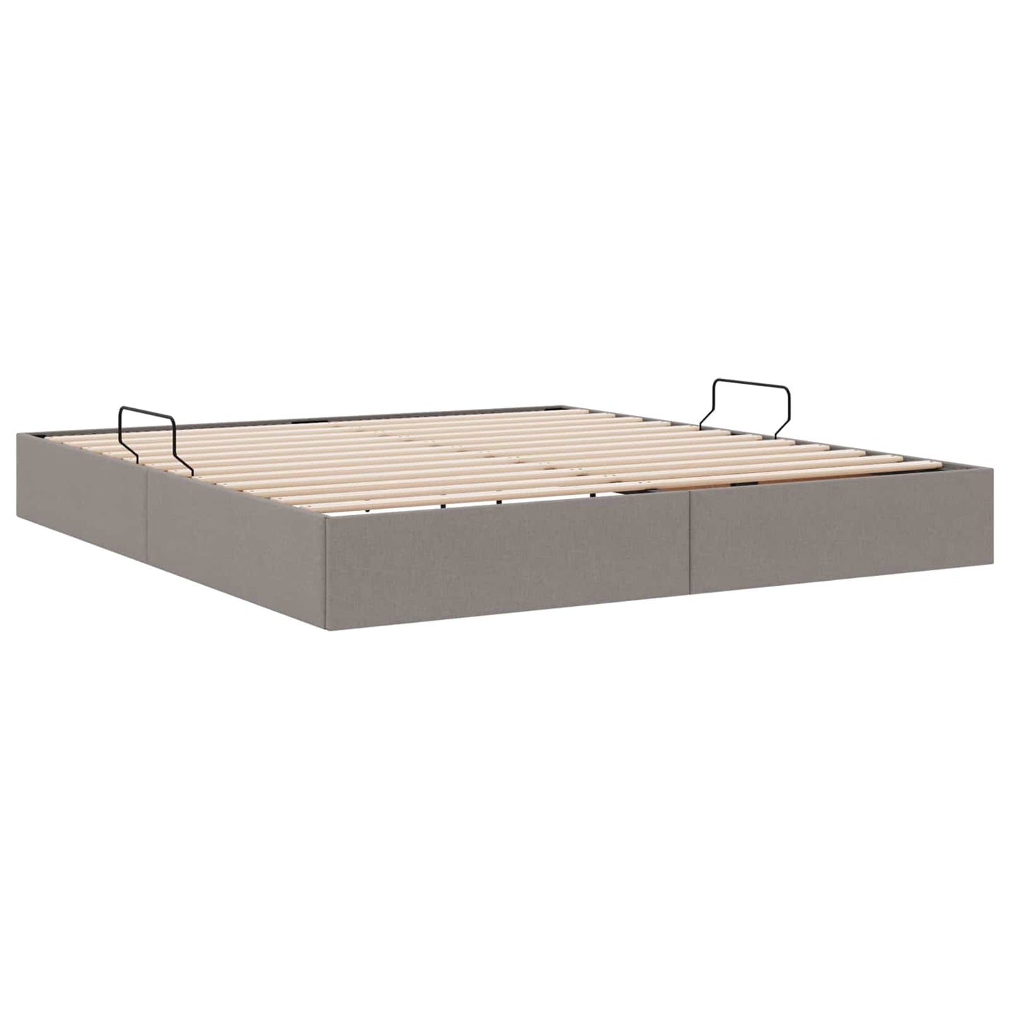 vidaXL Κρεβάτι Οθωμανικού Τύπου Taupe 180 x 200 cm ύφασμα