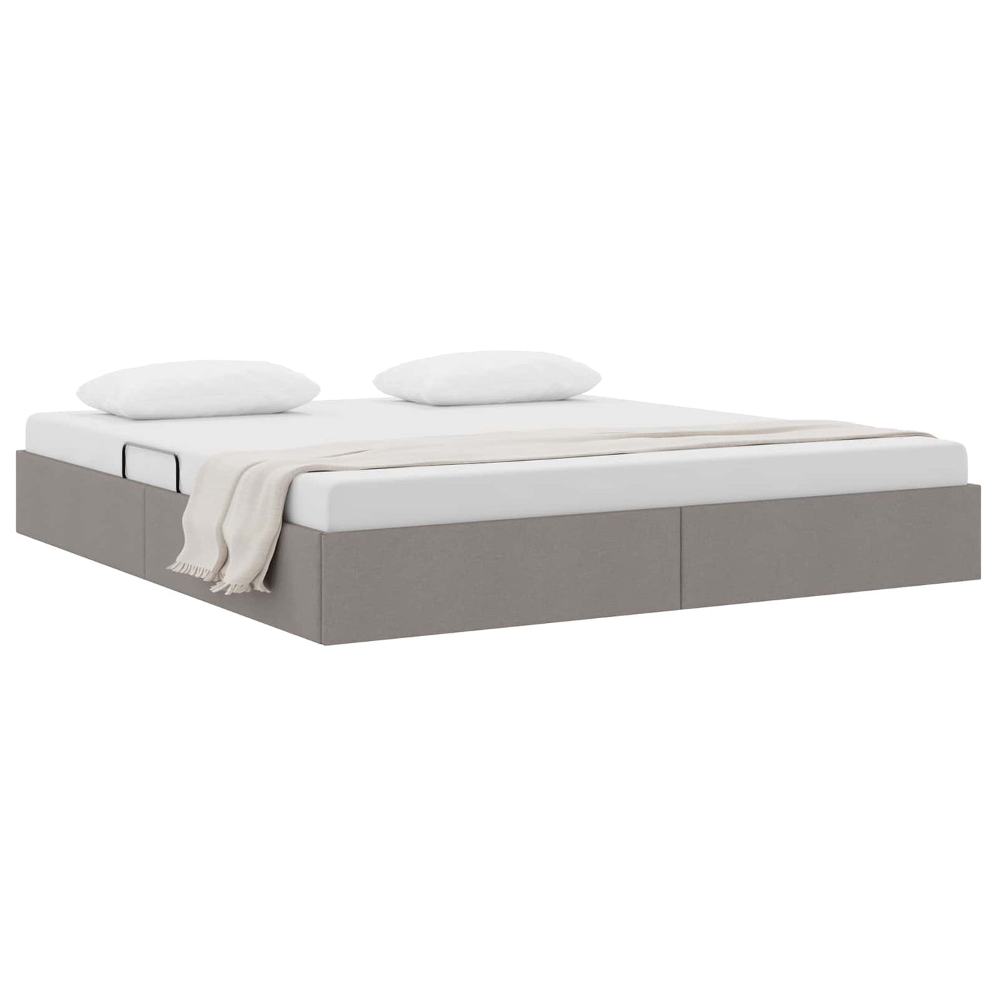 vidaXL Κρεβάτι Οθωμανικού Τύπου Taupe 180 x 200 cm ύφασμα