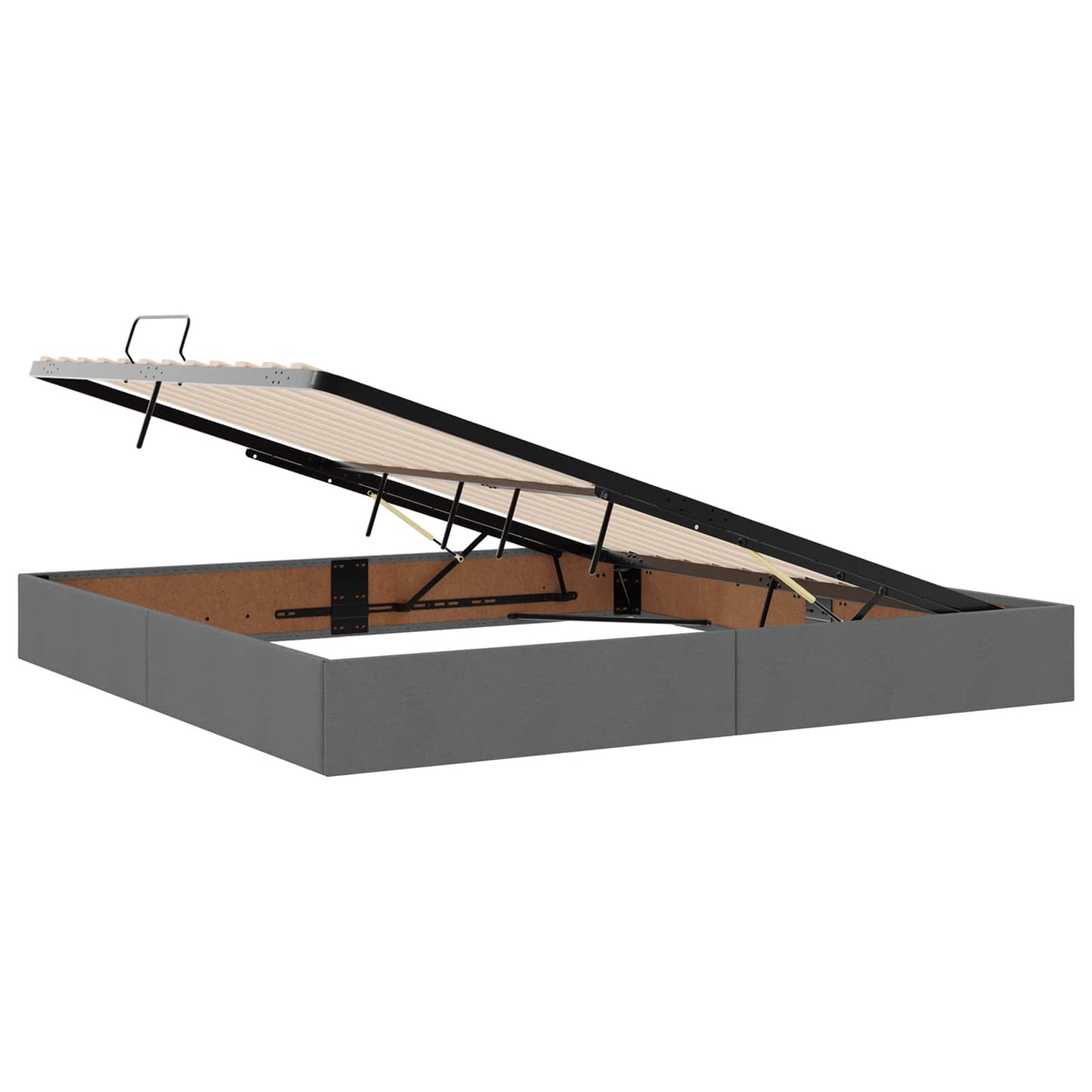 vidaXL Κρεβάτι Οθωμανικού Τύπου Σκούρο Γκρι 200 x 200 cm ύφασμα