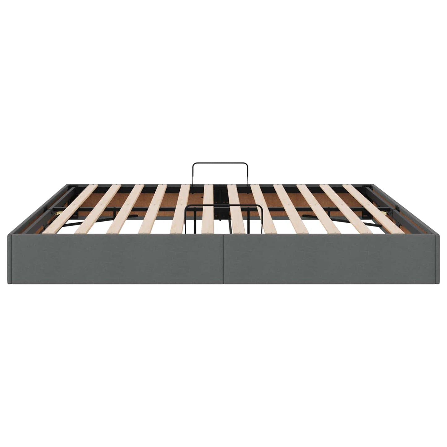 vidaXL Κρεβάτι Οθωμανικού Τύπου Σκούρο Γκρι 200 x 200 cm ύφασμα