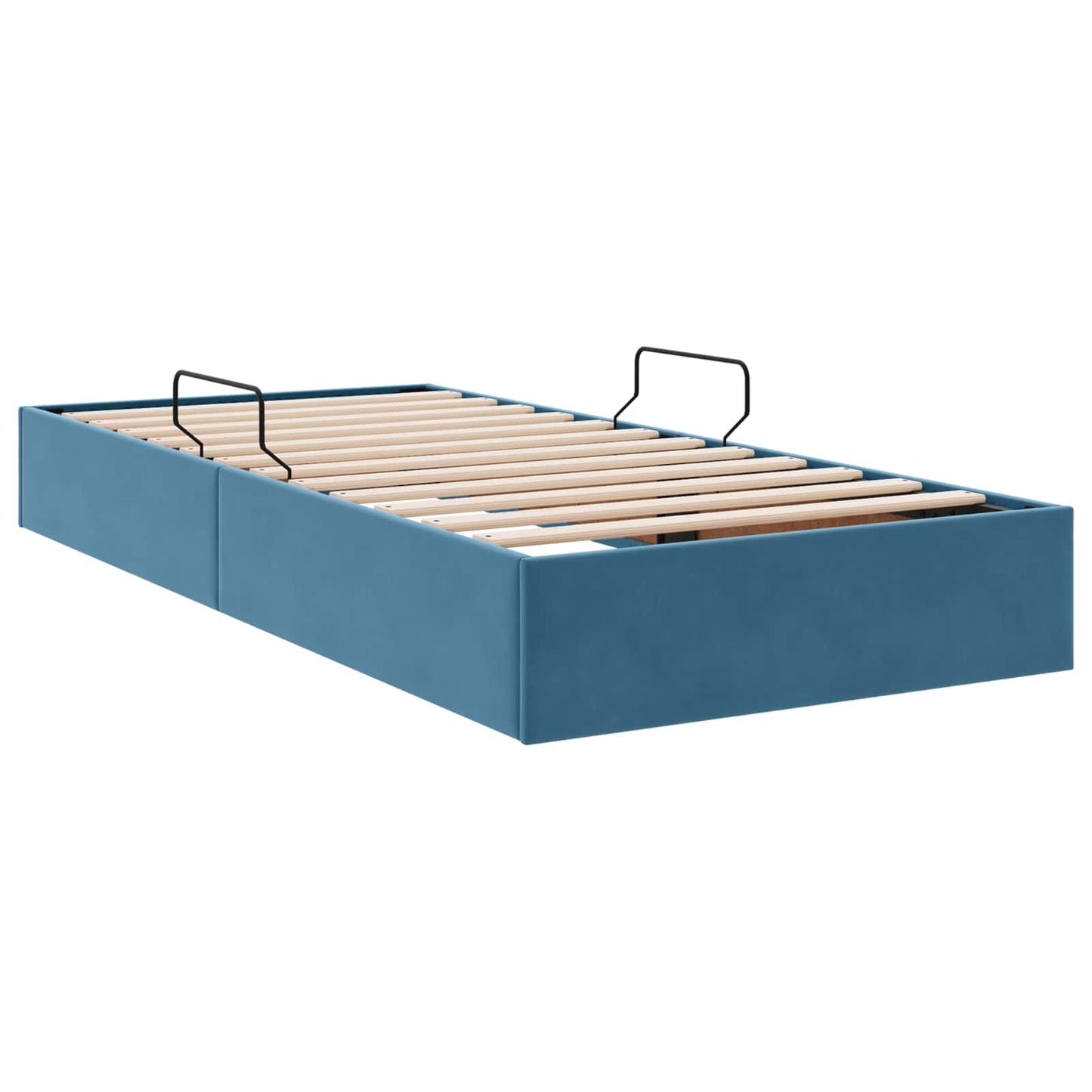 vidaXL Κρεβάτι Οθωμανικού Τύπου Σκούρο Μπλε 90 x 190 cm Βελούδο