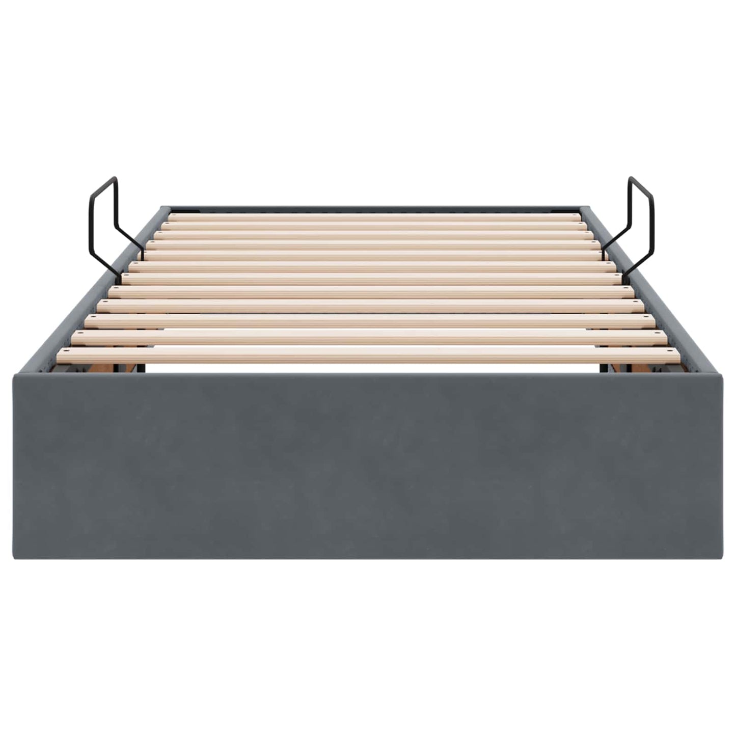 vidaXL Κρεβάτι Οθωμανικού Τύπου Σκούρο Γκρι 90 x 200 cm Βελούδο