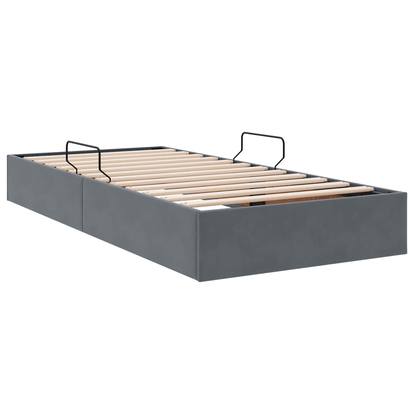 vidaXL Κρεβάτι Οθωμανικού Τύπου Σκούρο Γκρι 100 x 200 cm Βελούδο