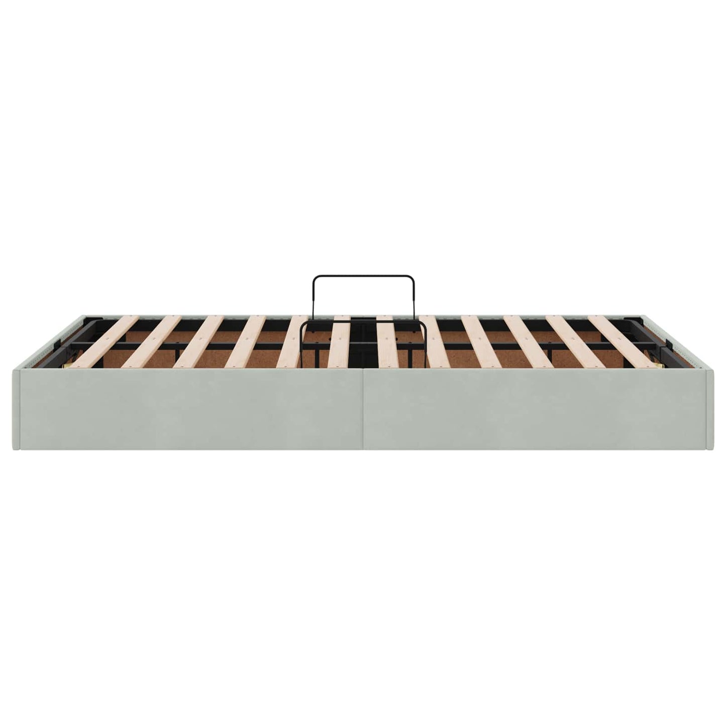 vidaXL Κρεβάτι Οθωμανικού Τύπου Ανοιχτό γκρι 120 x 200 cm Βελούδο
