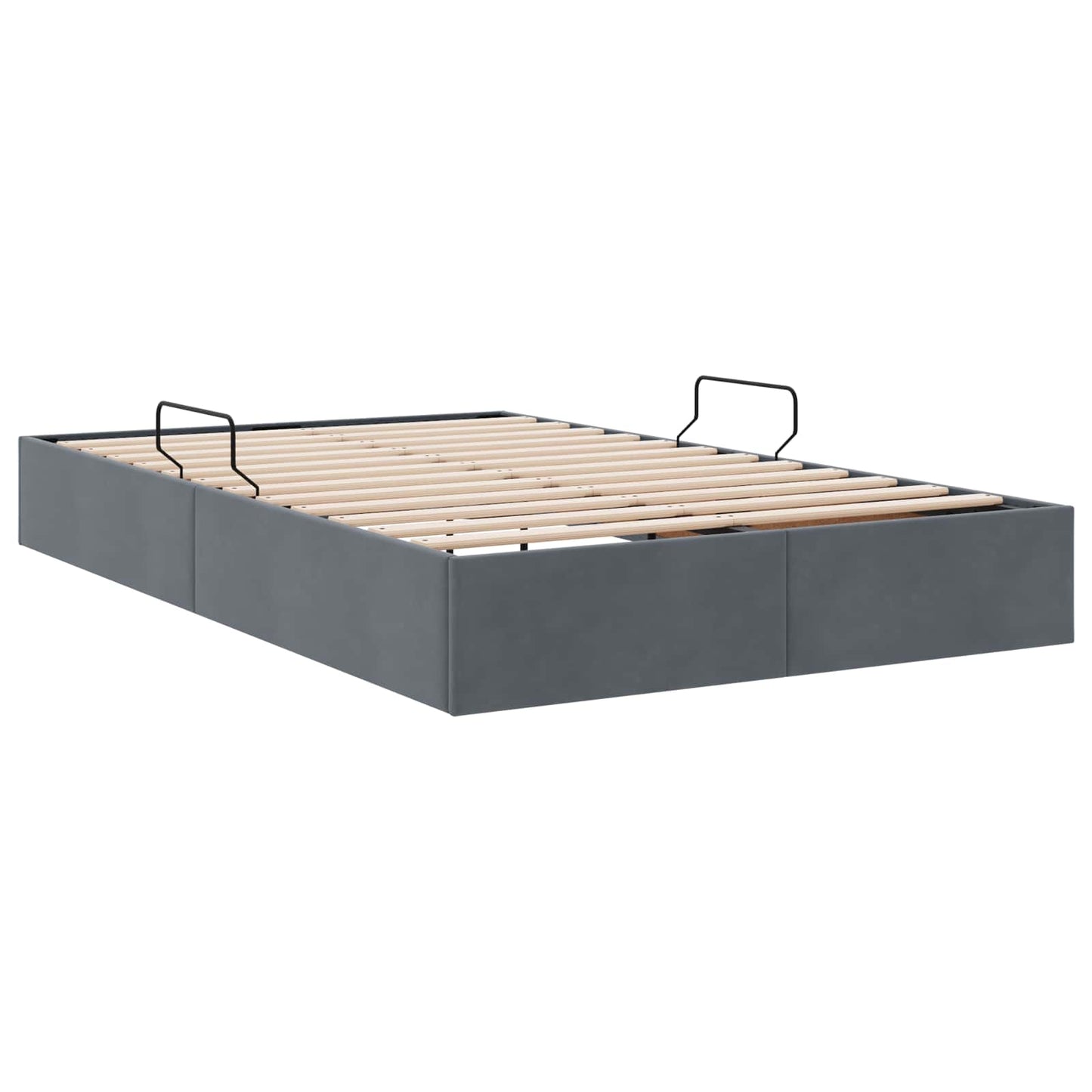 vidaXL Κρεβάτι Οθωμανικού Τύπου Σκούρο Γκρι 120 x 200 cm Βελούδο