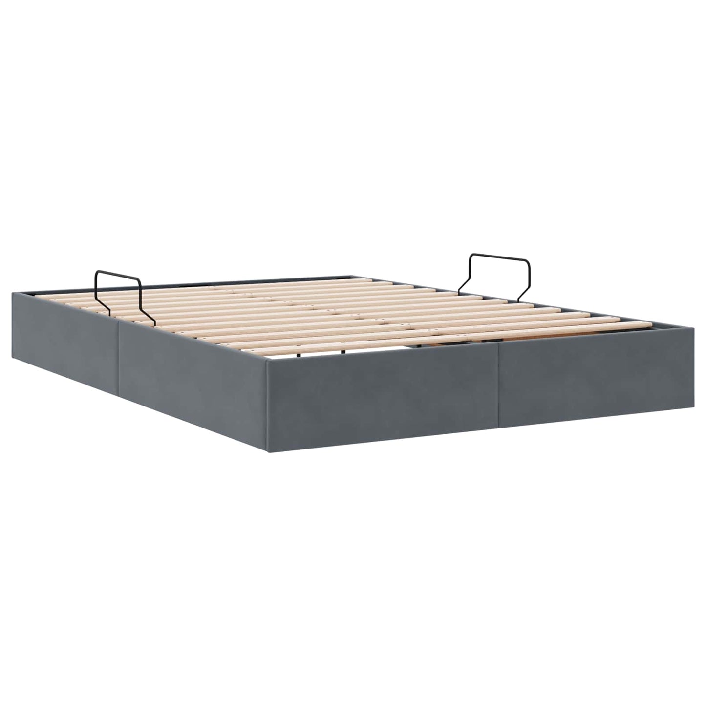 vidaXL Κρεβάτι Οθωμανικού Τύπου Σκούρο Γκρι 140 x 190 cm Βελούδο