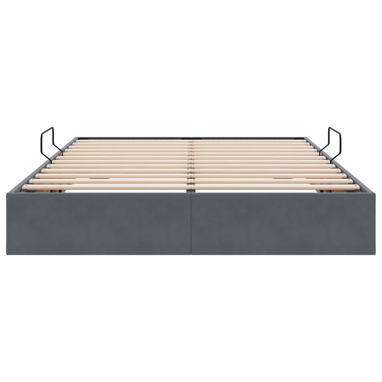 vidaXL Κρεβάτι Οθωμανικού Τύπου Σκούρο Γκρι 140 x 190 cm Βελούδο
