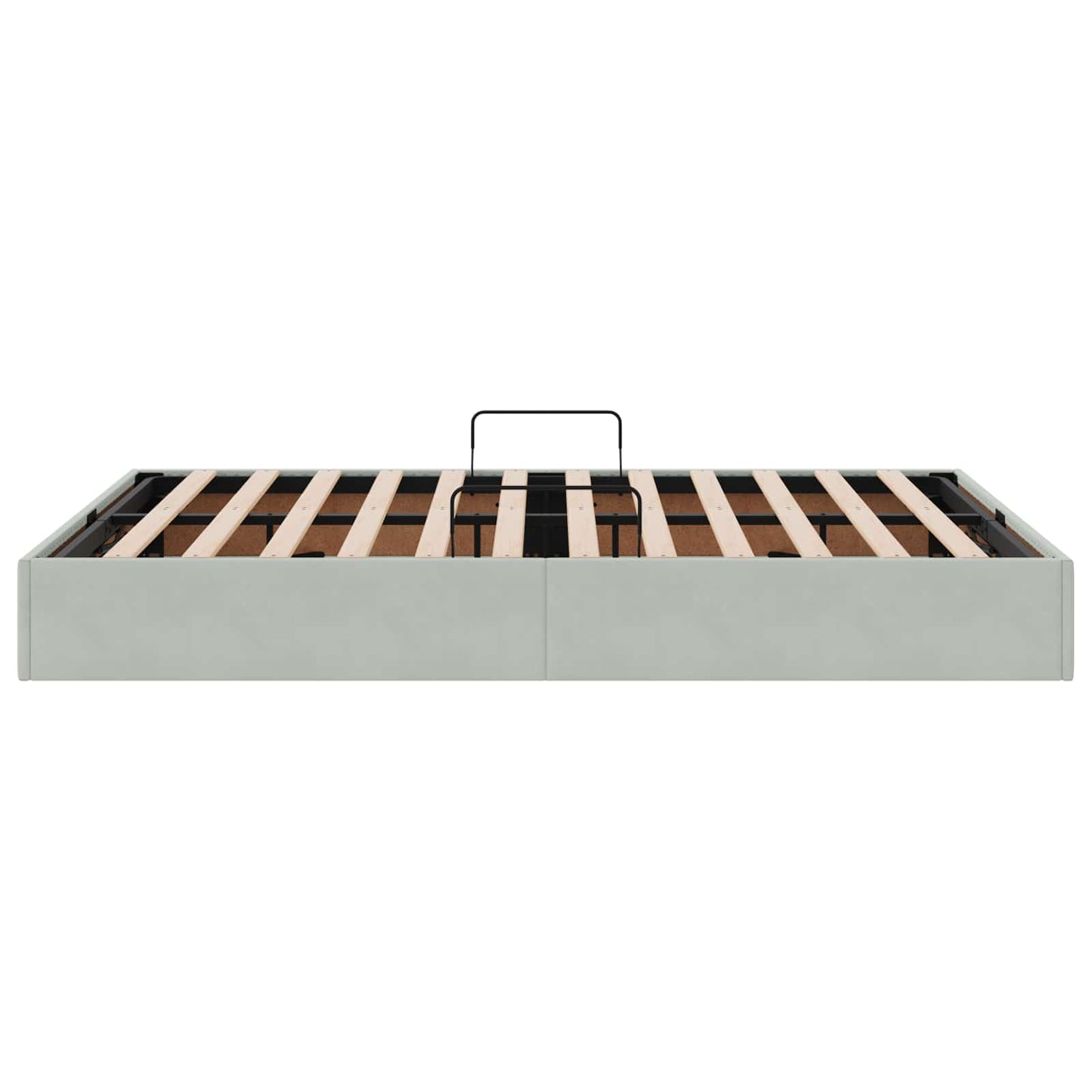 vidaXL Κρεβάτι Οθωμανικού Τύπου Ανοιχτό γκρι 140 x 200 cm Βελούδο
