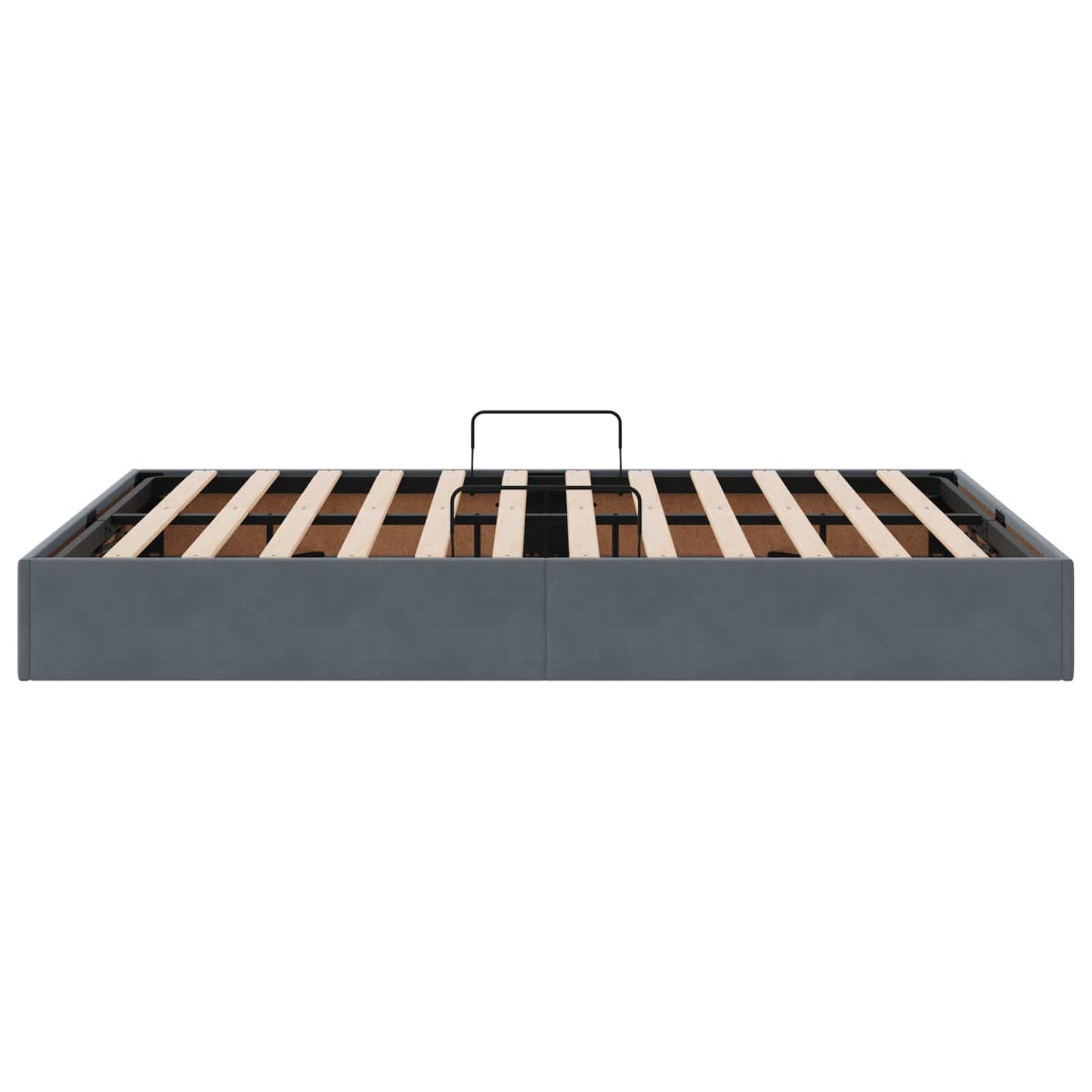vidaXL Κρεβάτι Οθωμανικού Τύπου Σκούρο Γκρι 140 x 200 cm Βελούδο