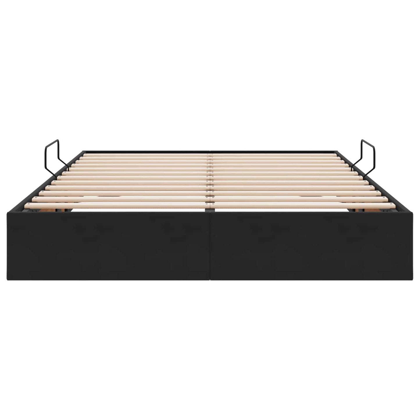 vidaXL Κρεβάτι Οθωμανικού Τύπου Μαύρο 140 x 200 cm Βελούδο