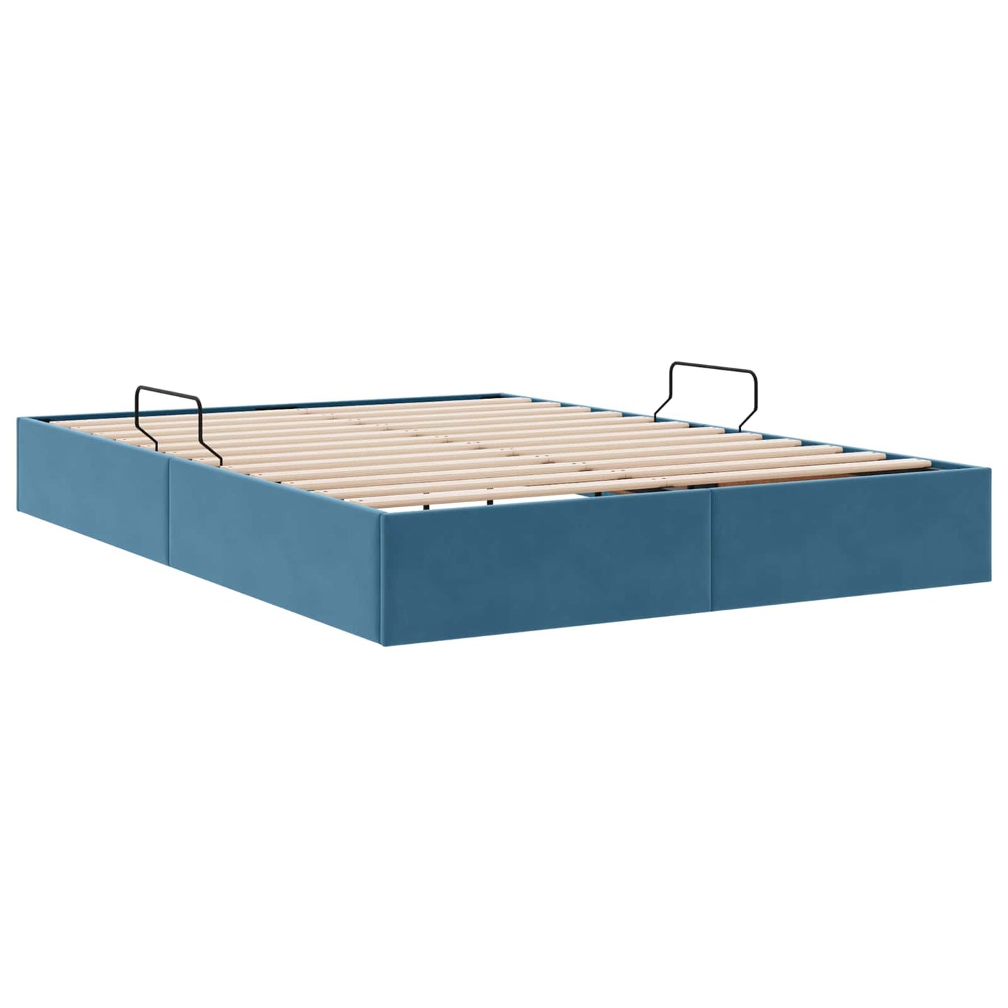 vidaXL Κρεβάτι Οθωμανικού Τύπου Σκούρο Μπλε 140 x 200 cm Βελούδο