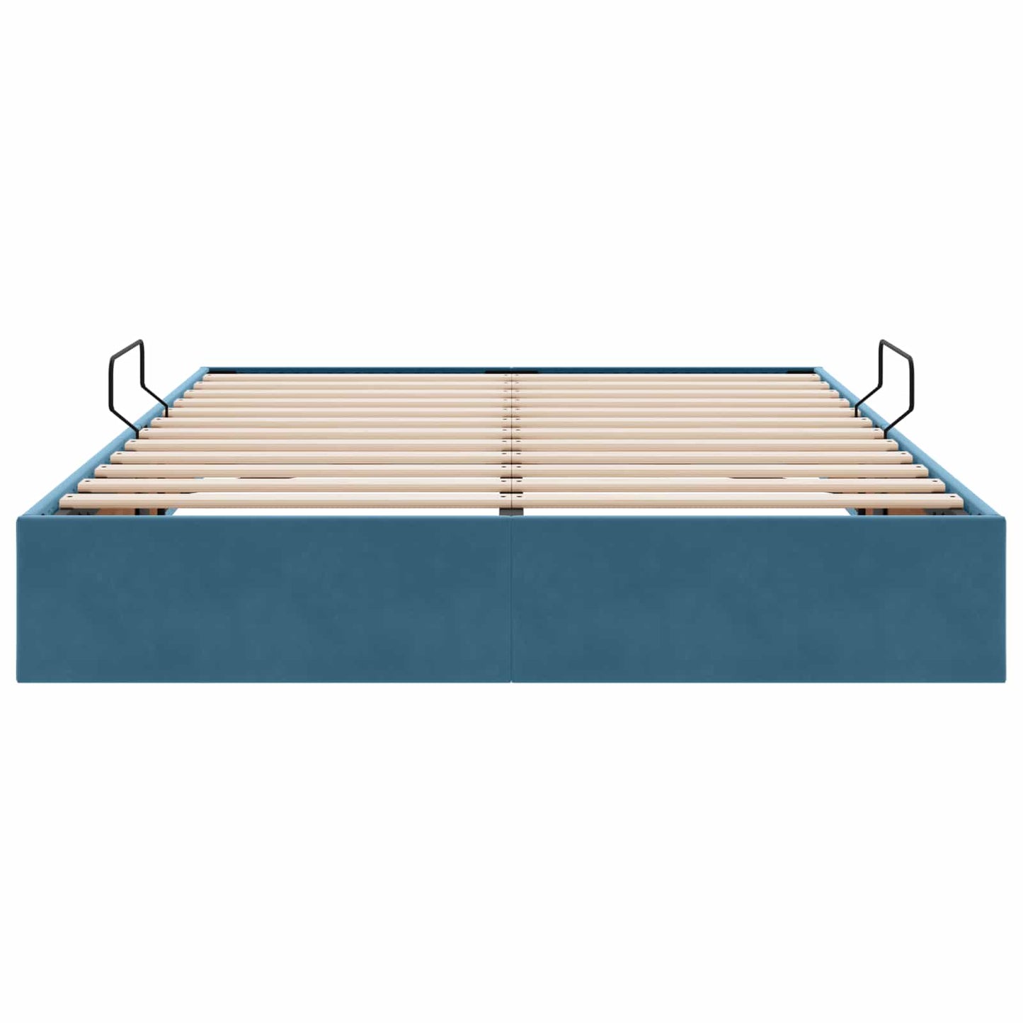 vidaXL Κρεβάτι Οθωμανικού Τύπου Σκούρο Μπλε 140 x 200 cm Βελούδο