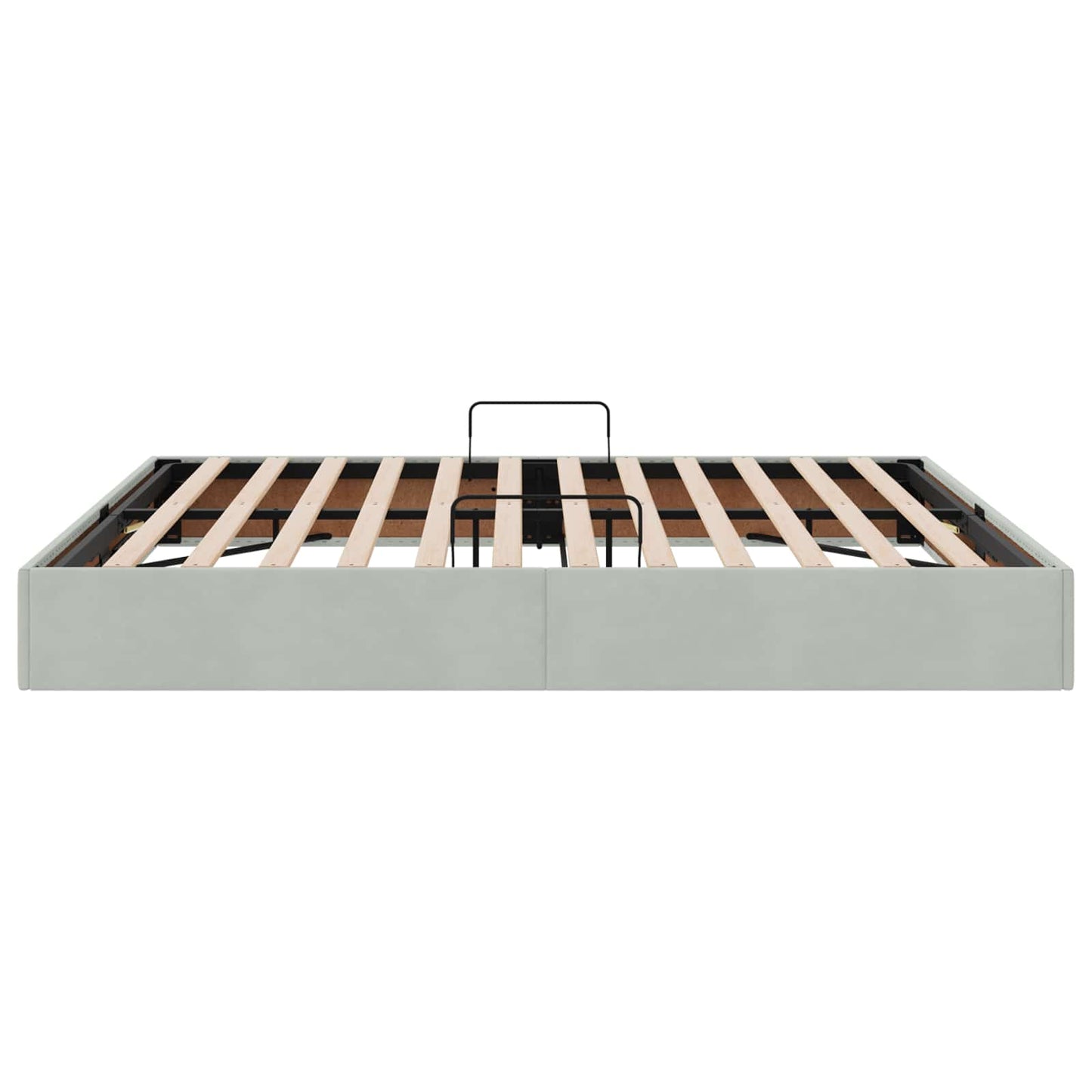 vidaXL Κρεβάτι Οθωμανικού Τύπου Ανοιχτό γκρι 160 x 200 cm Βελούδο