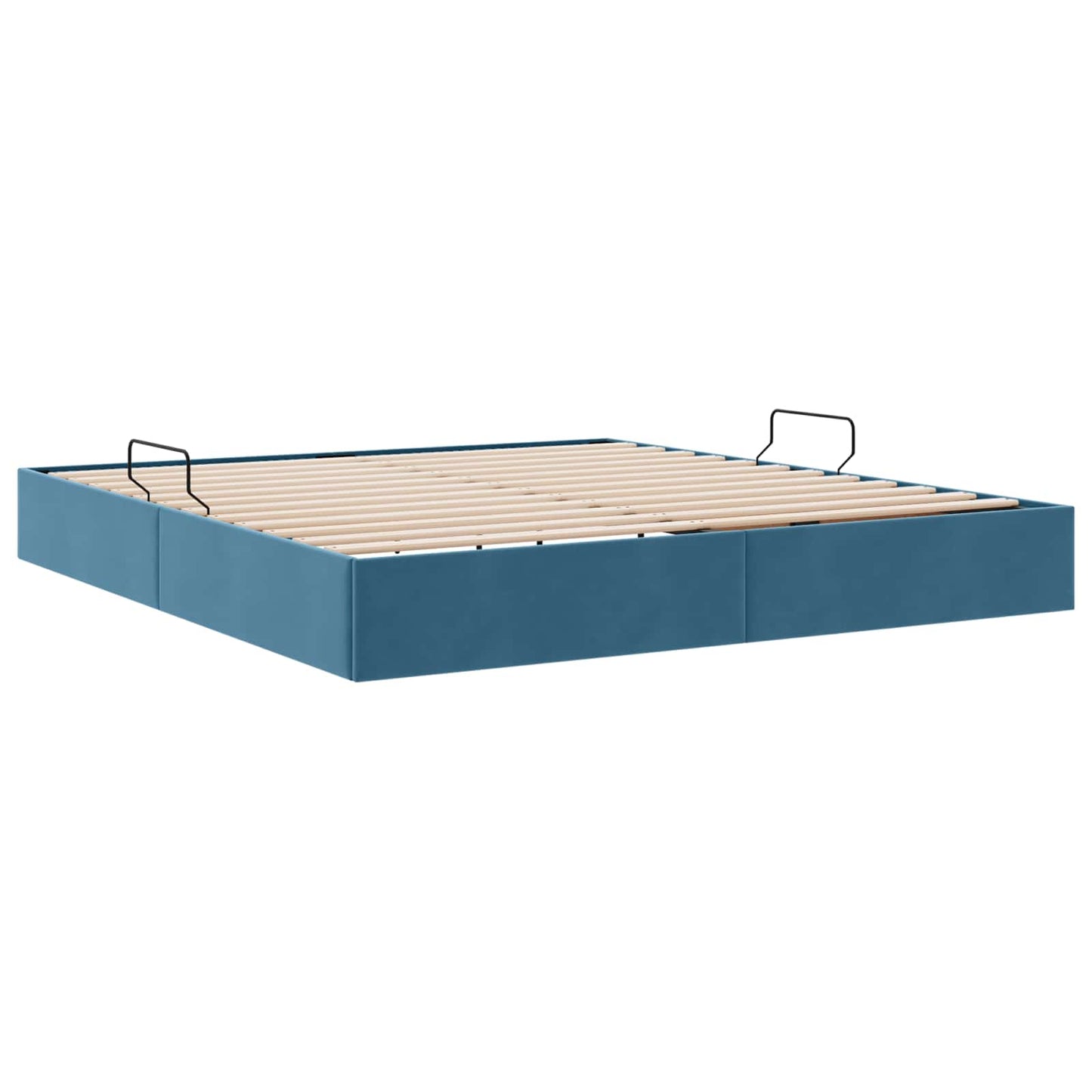 vidaXL Κρεβάτι Οθωμανικού Τύπου Σκούρο Μπλε 160 x 200 cm Βελούδο