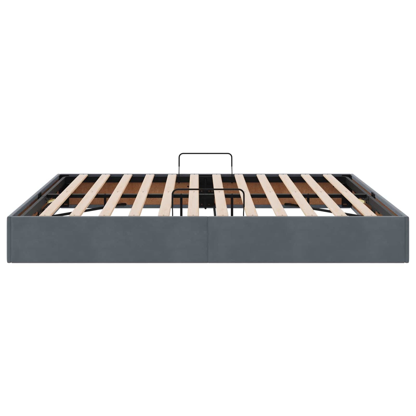 vidaXL Κρεβάτι Οθωμανικού Τύπου Σκούρο Γκρι 180 x 200 cm Βελούδο