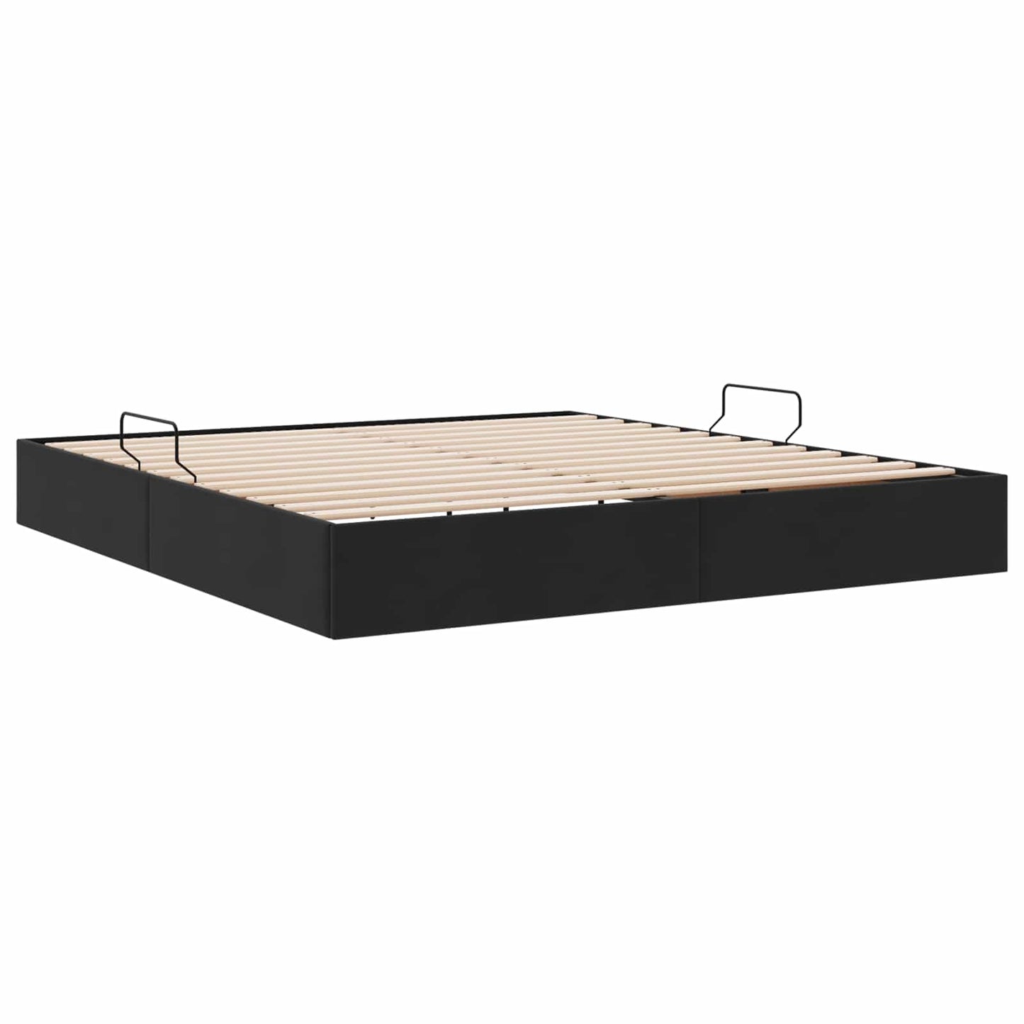 vidaXL Κρεβάτι Οθωμανικού Τύπου Μαύρο 180 x 200 cm Βελούδο