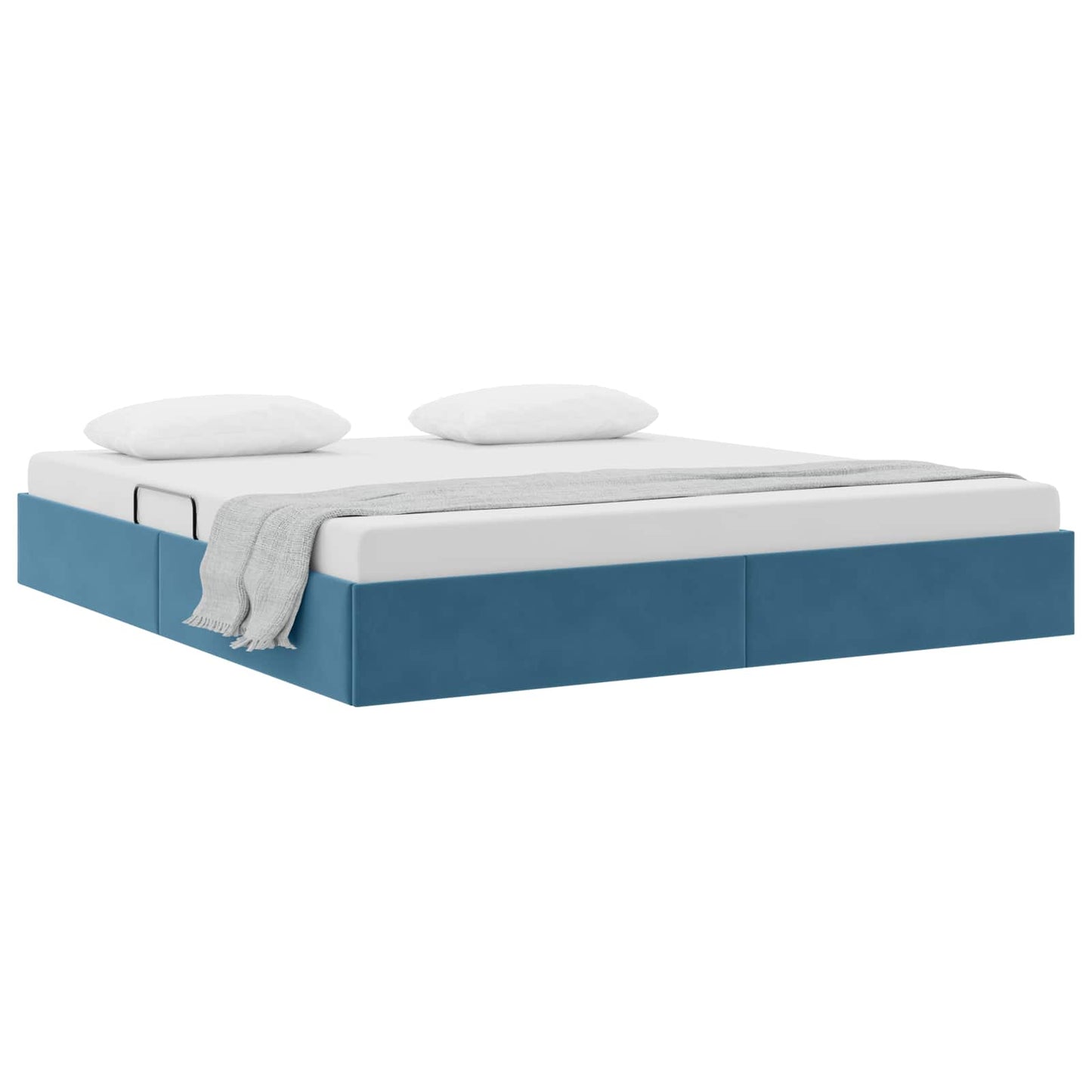 vidaXL Κρεβάτι Οθωμανικού Τύπου Σκούρο Μπλε 180 x 200 cm Βελούδο