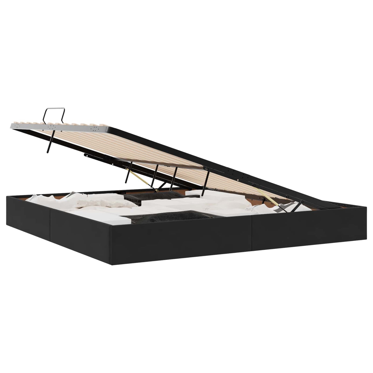 vidaXL Κρεβάτι Οθωμανικού Τύπου Μαύρο 200 x 200 cm Βελούδο