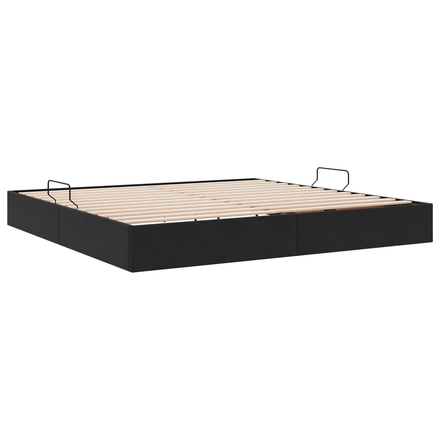 vidaXL Κρεβάτι Οθωμανικού Τύπου Μαύρο 200 x 200 cm Βελούδο